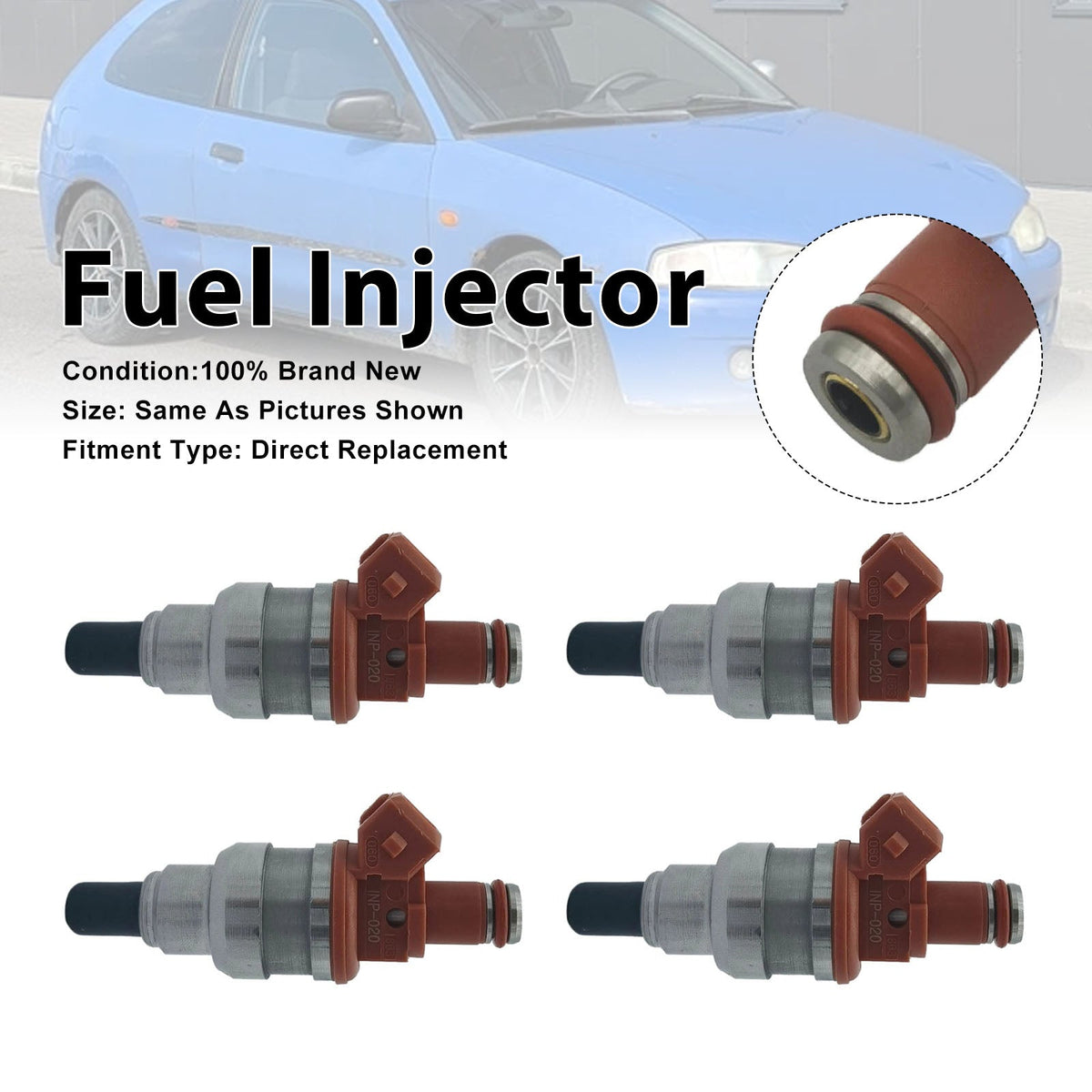 Inyectores de combustible CT9A (4 unidades) compatibles con Mitsubishi Lancer EVO 5/6/7/8/9 (MD348478)