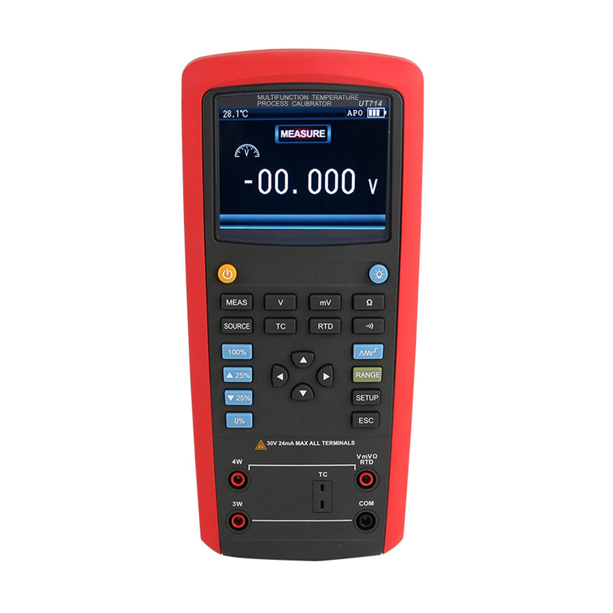 UT714 multifunctionele tester, temperatuur- en proceskalibrator, thermokoppel