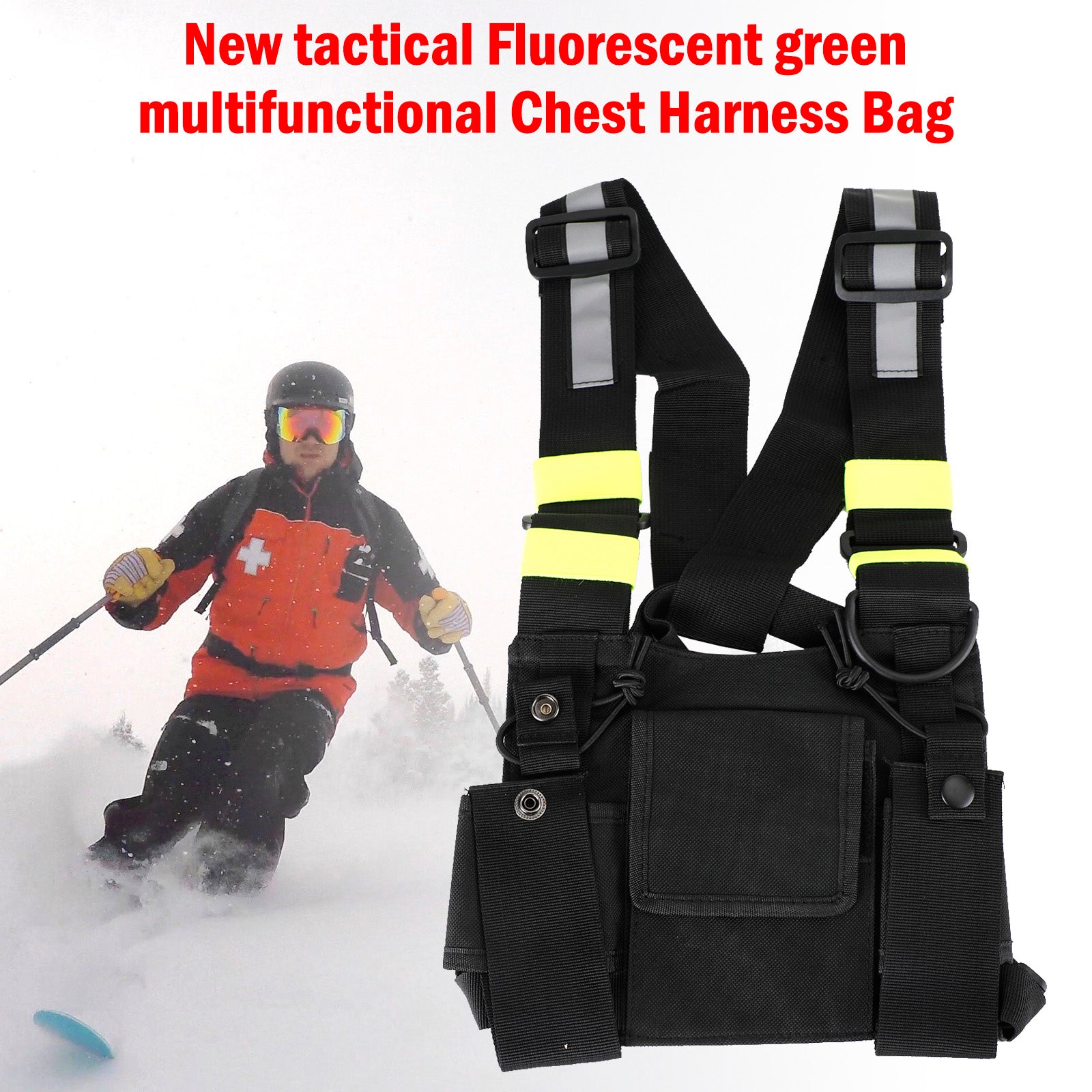 Field Operations Radio Neuf Tactical Multifonctionnel Poitrine Harnais Sac