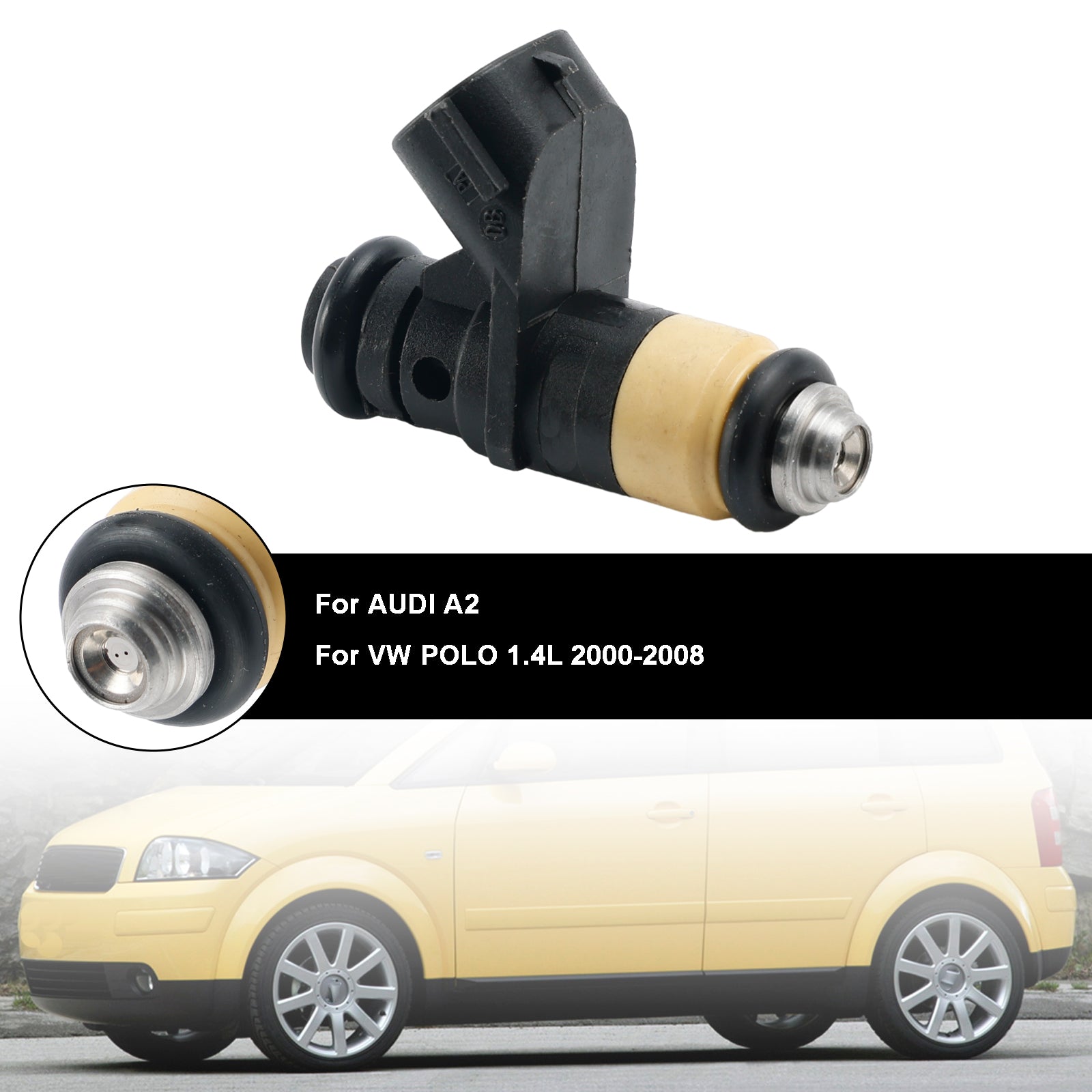 Inyector de combustible de 1 pieza para VW Polo 1.4L 2000-2008 036906031M