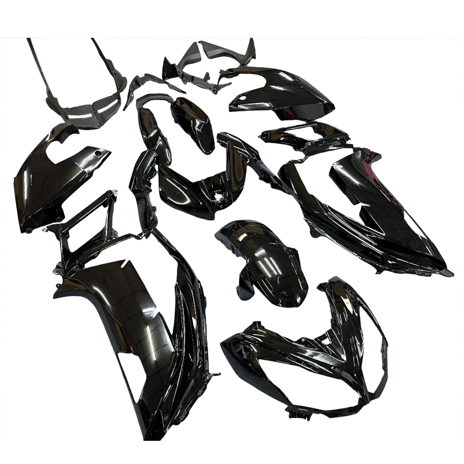 Kit de carénage en plastique moulé par injection noir brillant pour Kawasaki Ninja 650 EX650 2012-2016