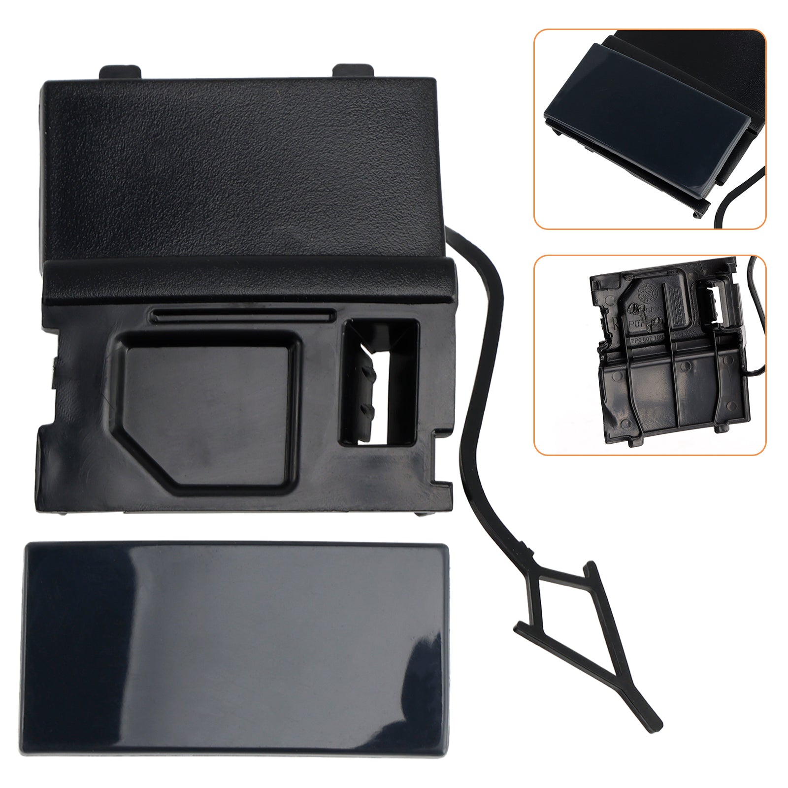 Capuchon de protection pour crochet de remorquage de pare-chocs avant droit 7P6807186A pour VW Touarge 14-18