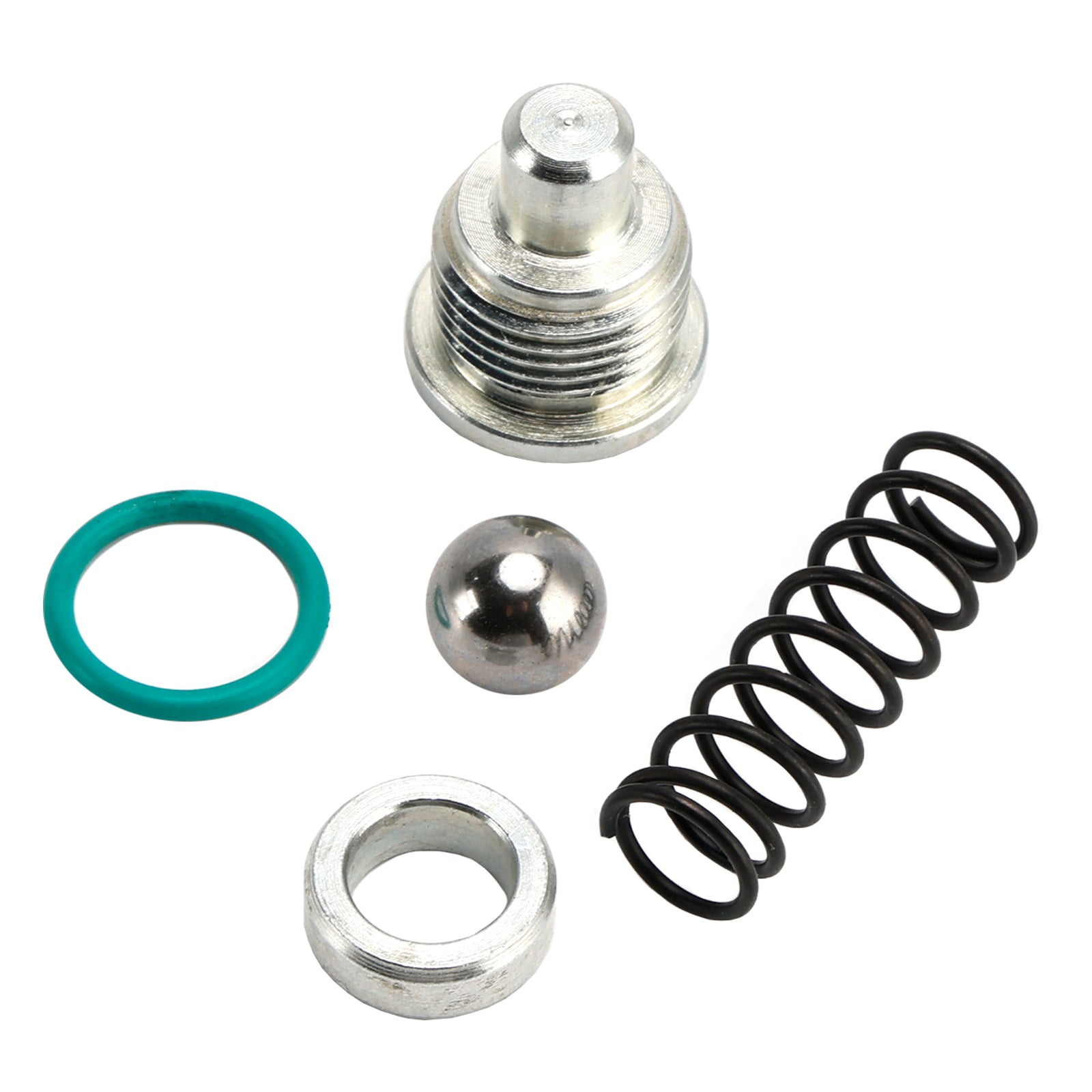Kit de resorte, tapón y sello de válvula de alivio de bomba de aceite diésel de 7,3 L para Ford F250, F350, F450, F550 FSD, E250, E350, E450 ESD (1994.05-2003).