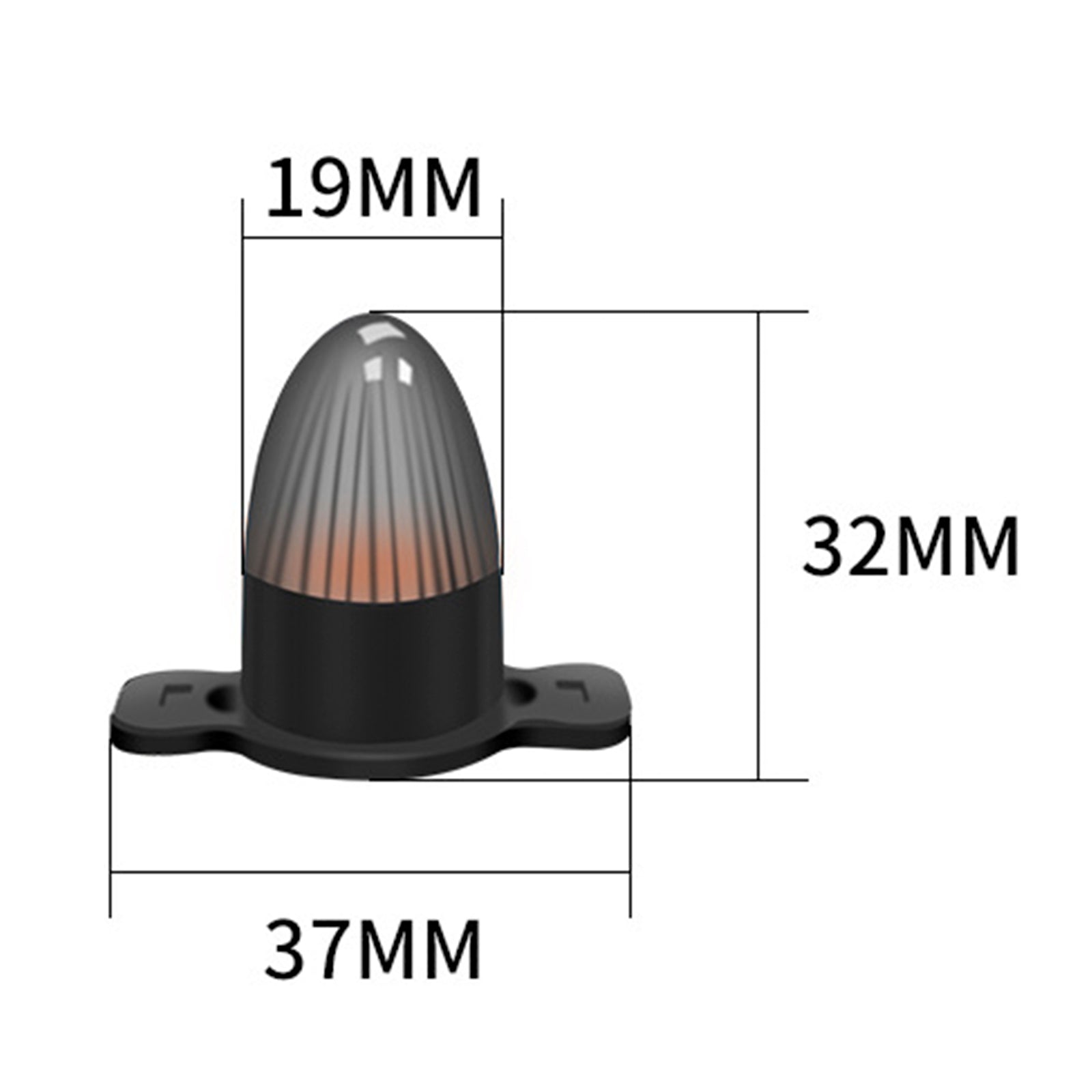 Conjunto de 8 luces intermitentes de luz para rejilla delantera, estilo de cabeza de bola, universal, para coche