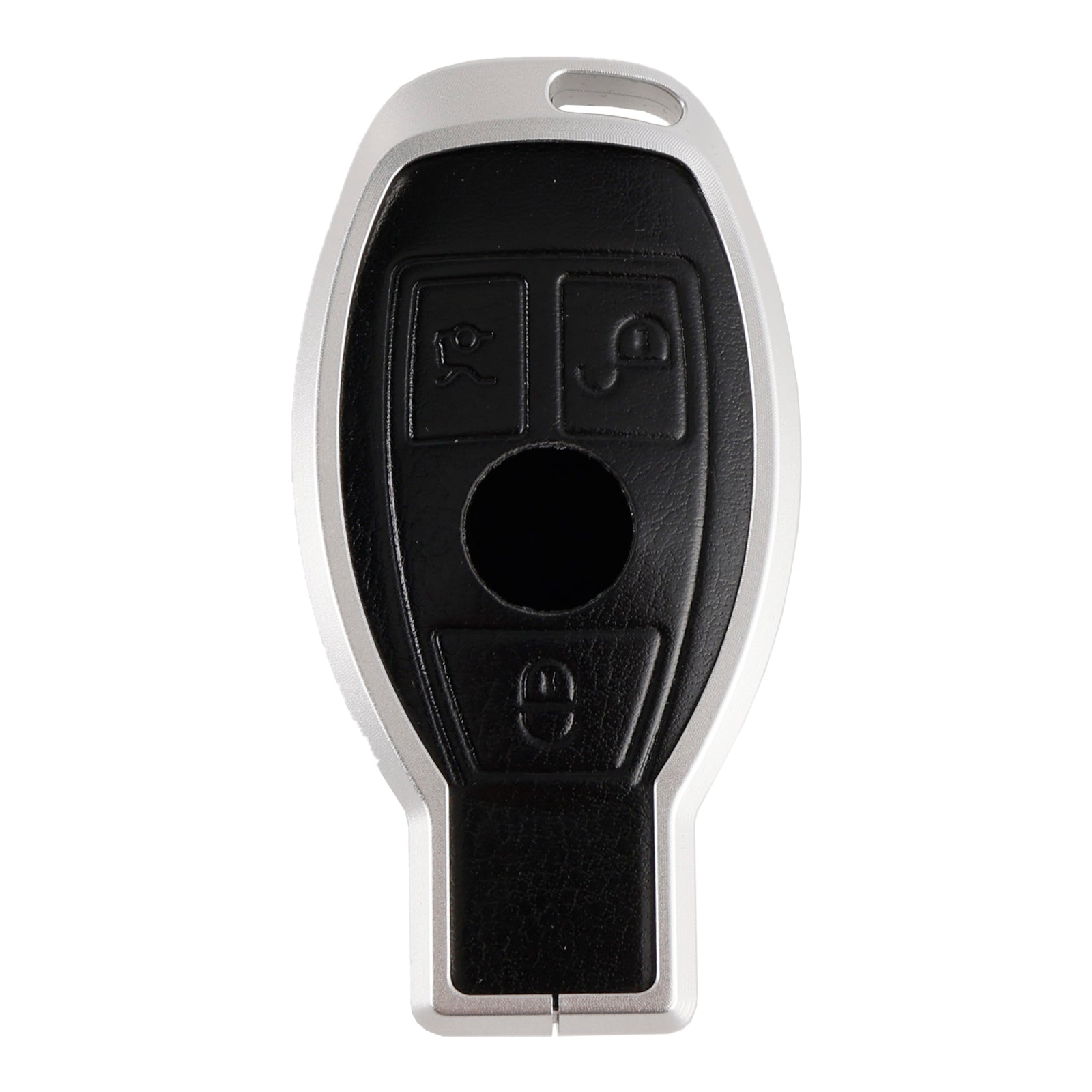 Custodia in pelle e lega'Cover in alluminio TPU per chiave auto per Benz GLC GLK CLS nera