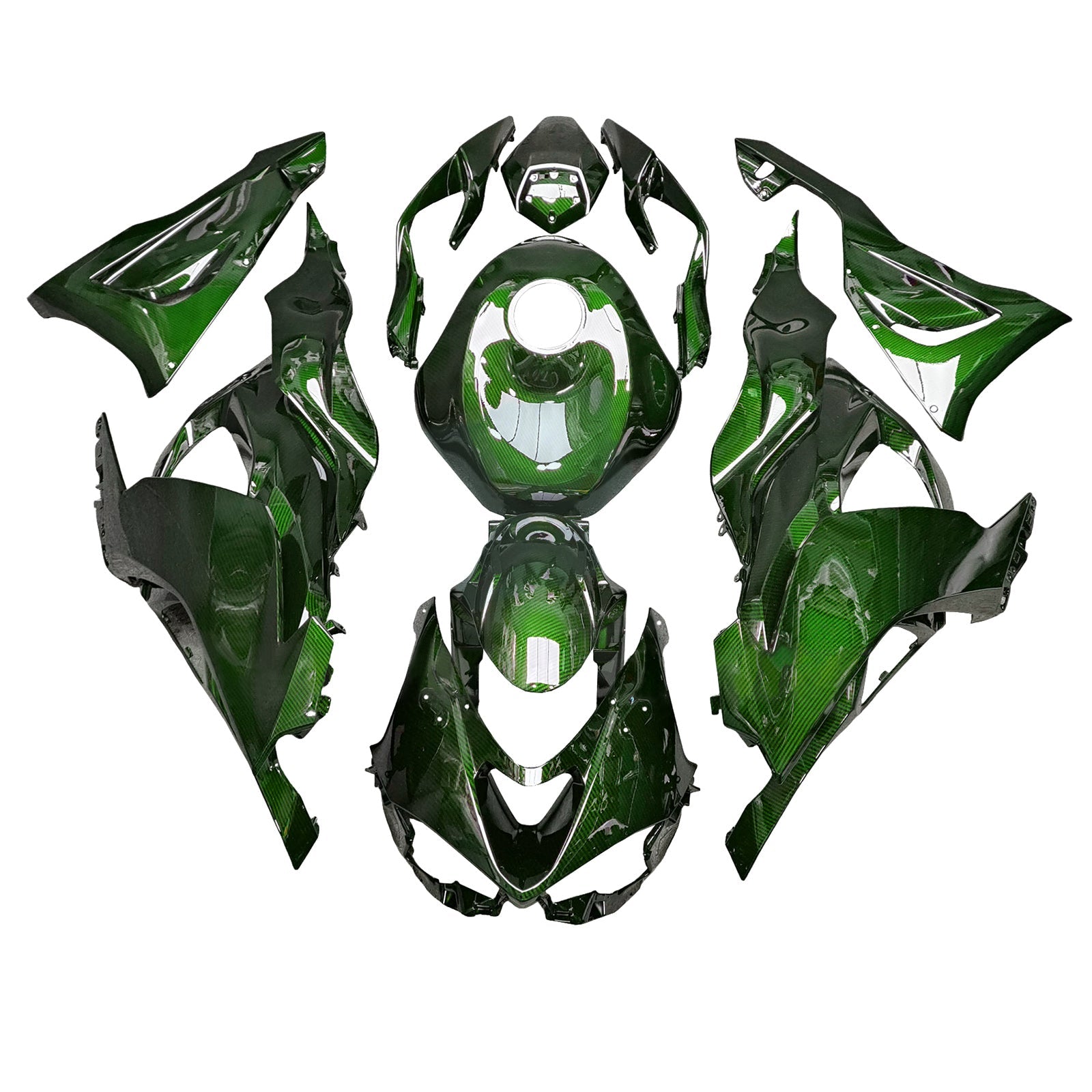 Kit di carenatura a iniezione, corpo di plastica ABS per Kawasaki ZX-6R 2024-2025