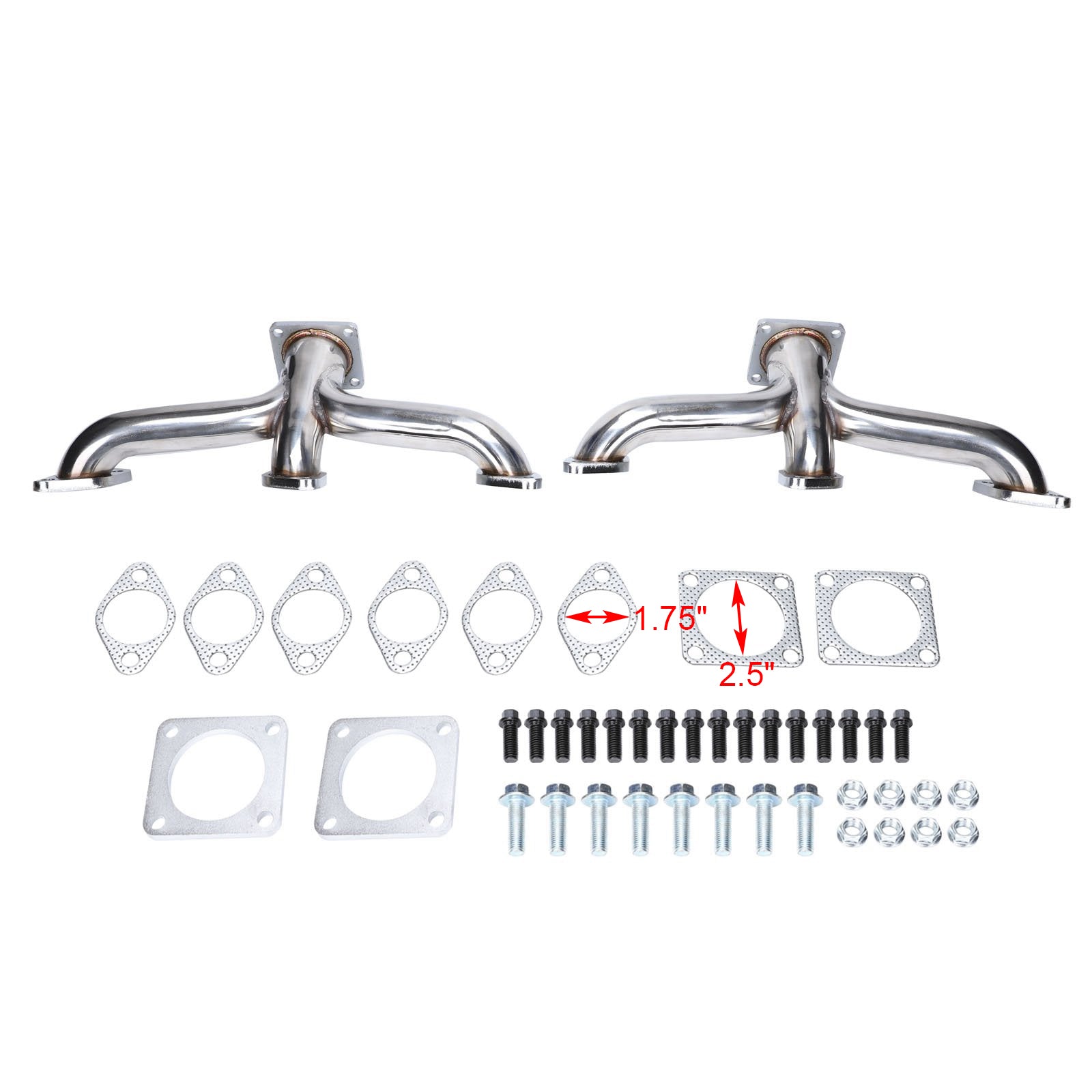 Échappement Header Shorty pour Pickup Ford Flathead V8 1932-1953 - Acier Inox