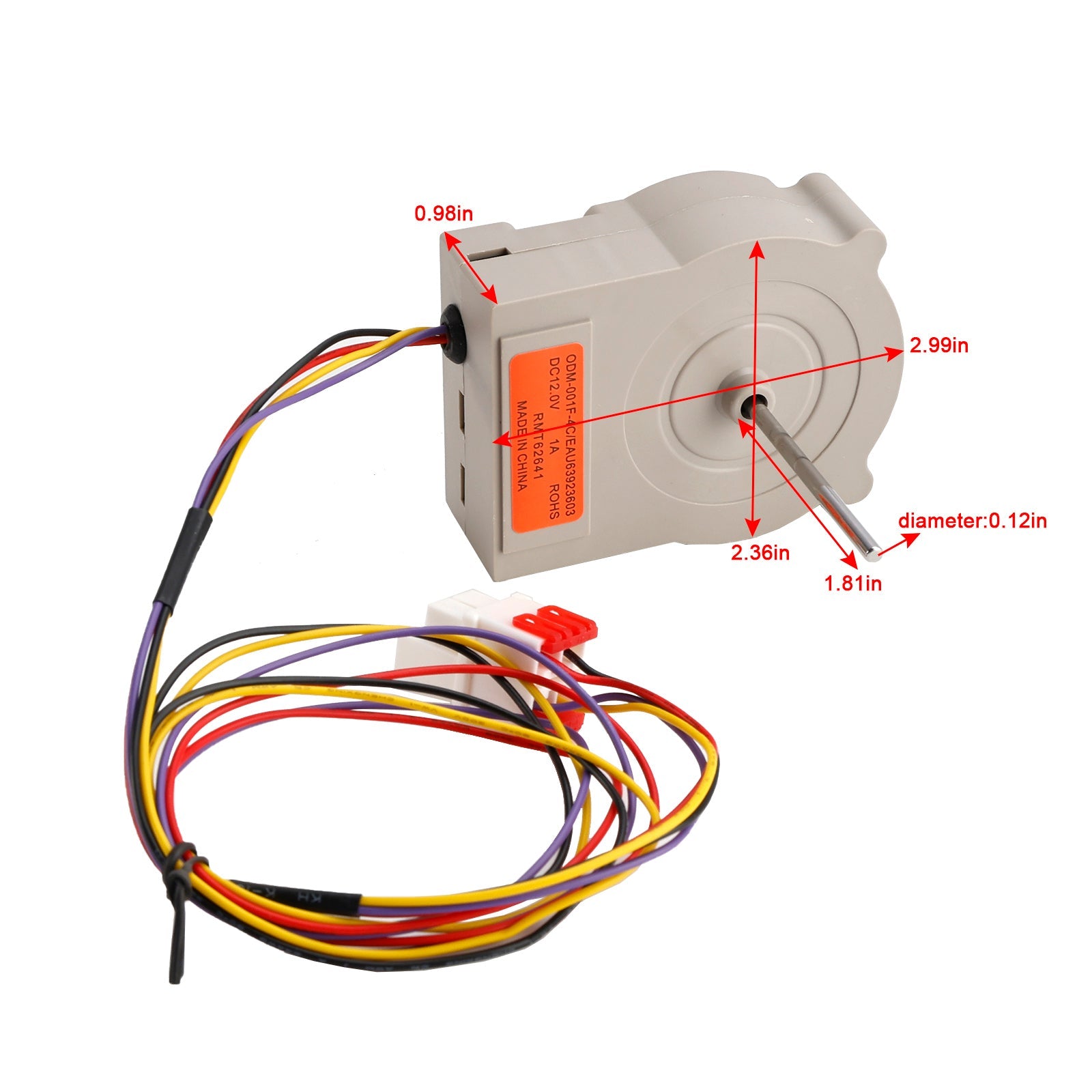 Set ventilatorja ventilatorja za hladilnik vode63923603 za LG in Kenmore