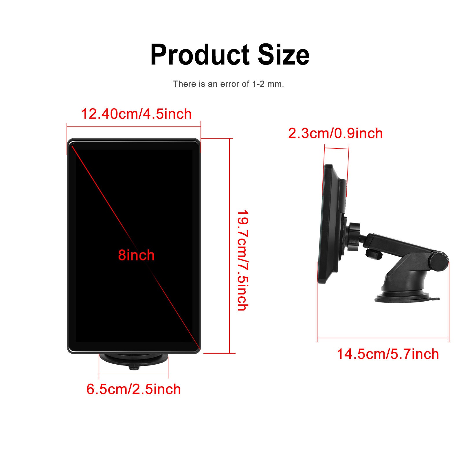 8 -calowe Apple CarPlay Android Touch Screen Auto poziome poziome wyświetlacz przełączania