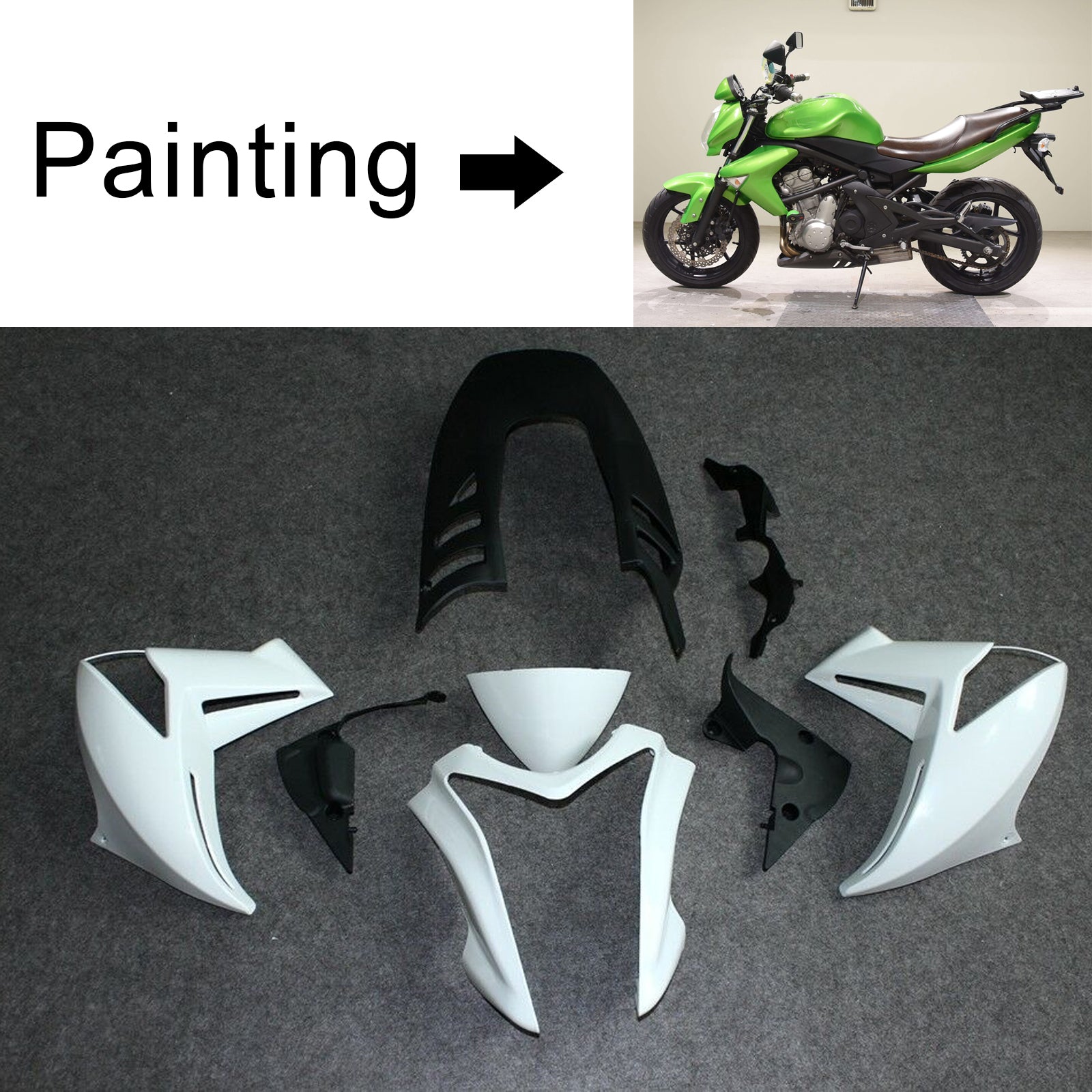 Kit de carénage injecté en plastique pour Kawasaki ER-6N ER6N 2009-2011