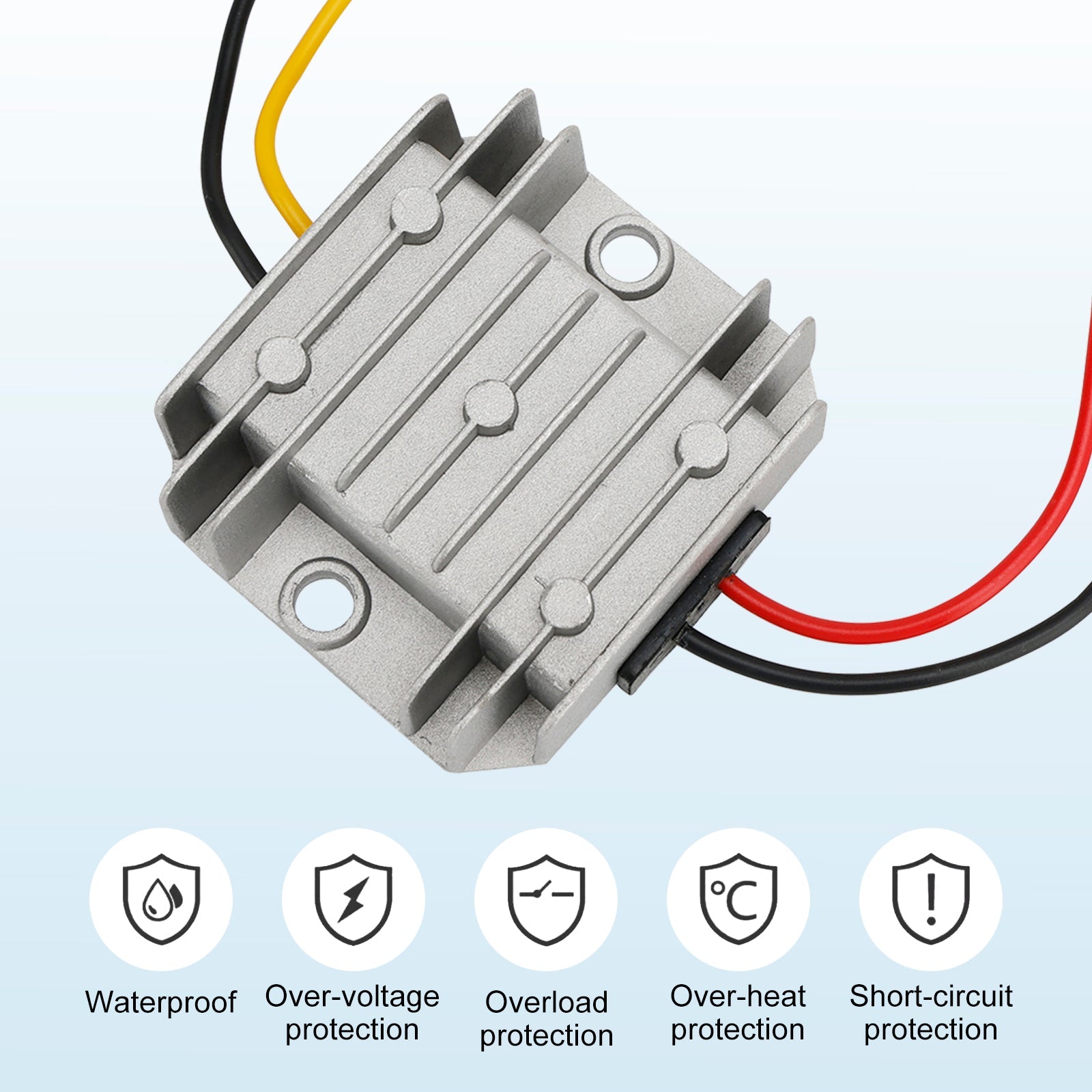 DC 24 V -spanningsverlagingsconverter naar DC 12 V 5 A 60 W, waterdichte regelaar