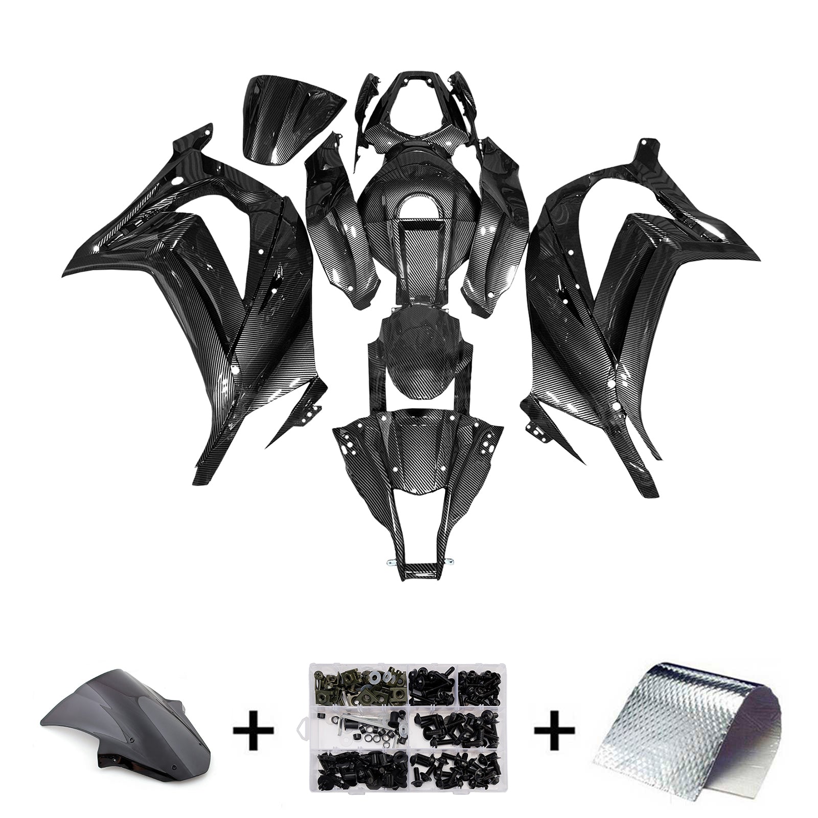 Kit de carénage par injection, carrosserie en plastique ABS pour Kawasaki ZX10R 2011-2015