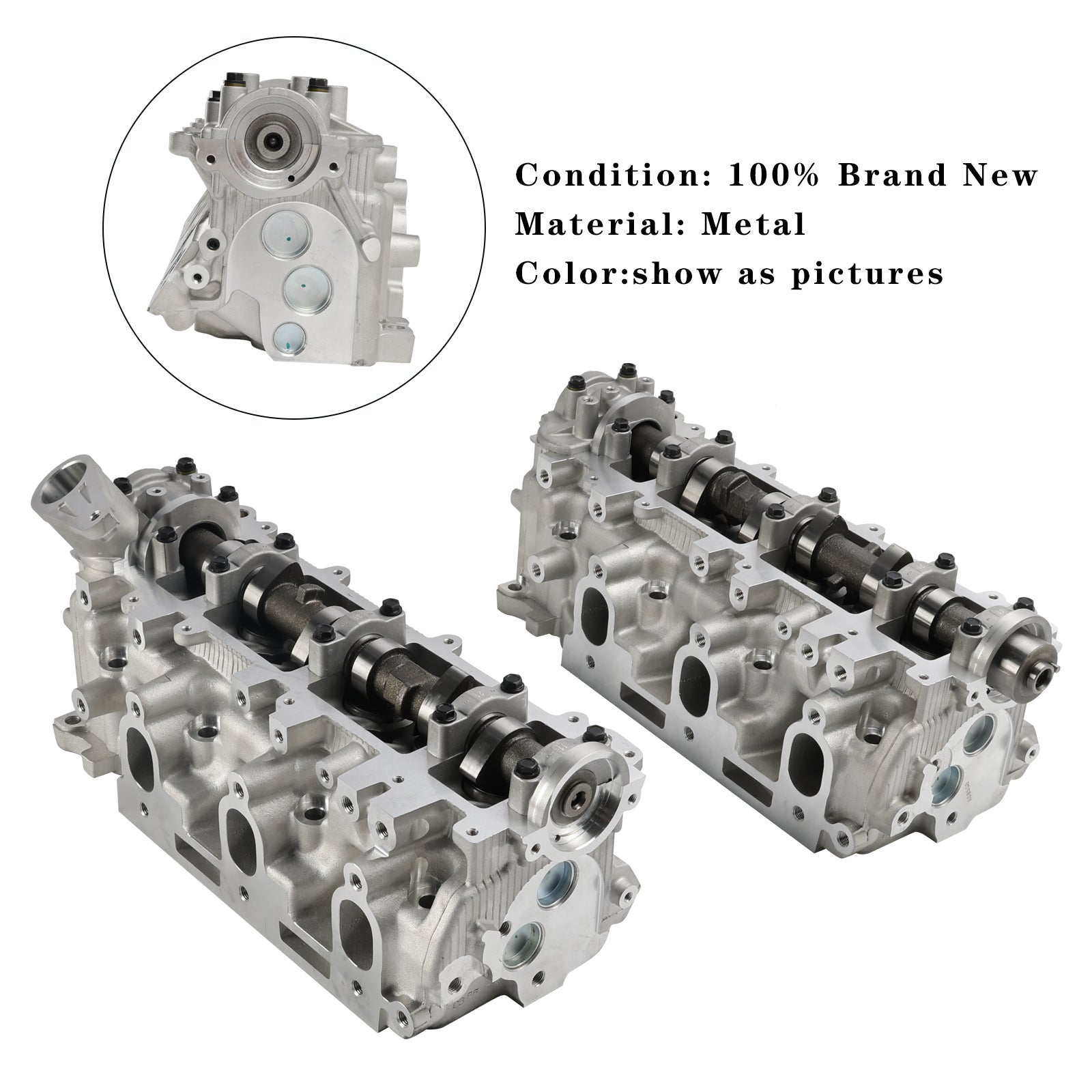 1989-1993 Toyota Truck 3.0LA/T 4WD 2 porte SR-5 GLX Testata cilindro sinistra + destra 1110165011 1110165021