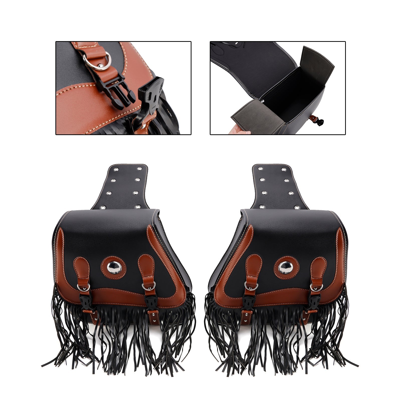 Črna bočna sedla vrečka 26 l za motocikel