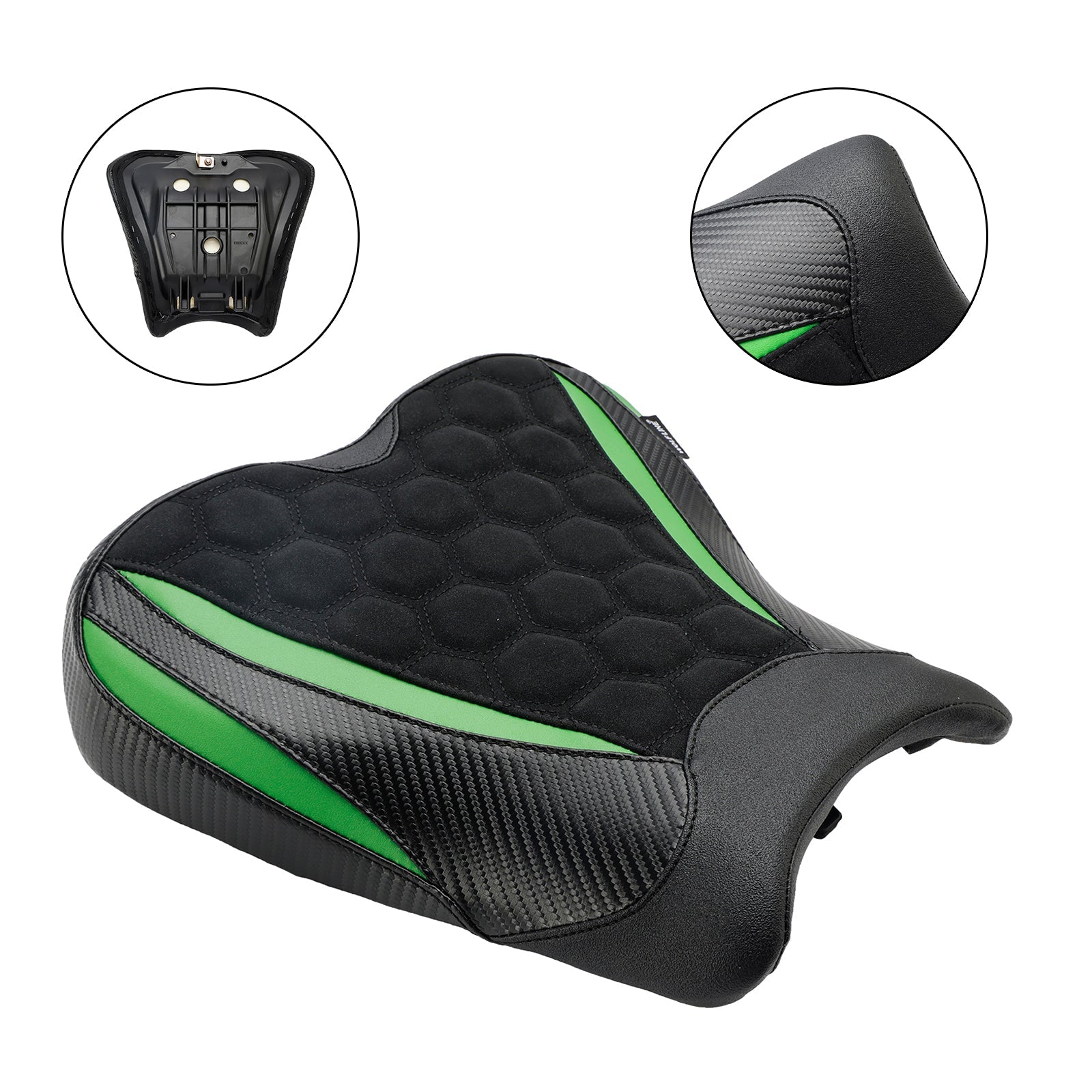 Sede del conducente Raider Kawasaki Ninja ZX-4R ZX-4RR 2023, cuscino in poliuretano verde