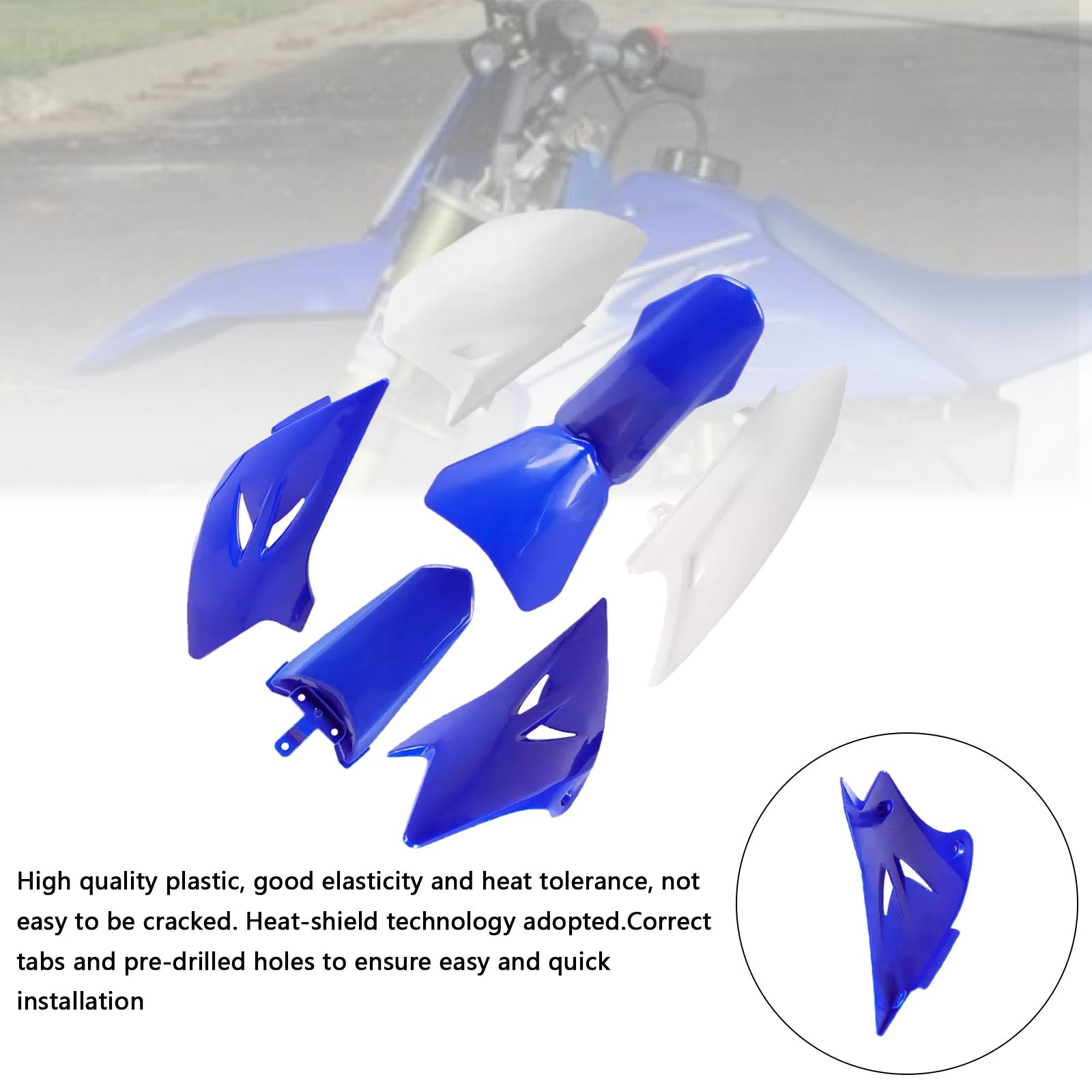 Kit per il corpo in plastica per carenatura di fango anteriore e posteriore per Yamaha TTR50 2006-2021
