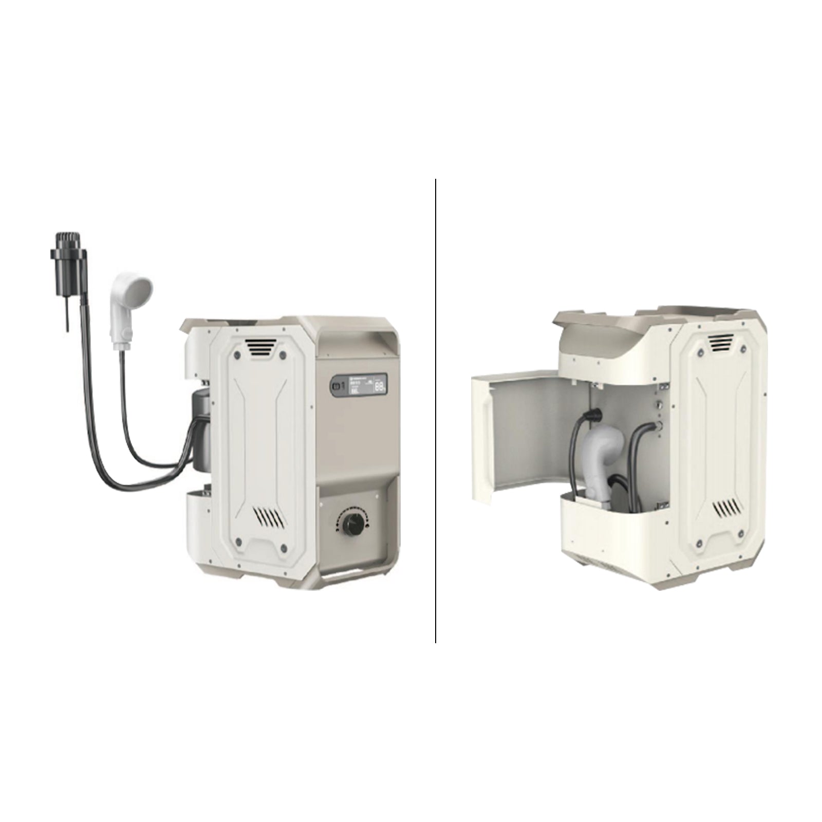 Chauffe-eau portable pour camping-car, 7800 mAh, autonomie de 3,3 h, rechargeable, pour le nettoyage en camping.