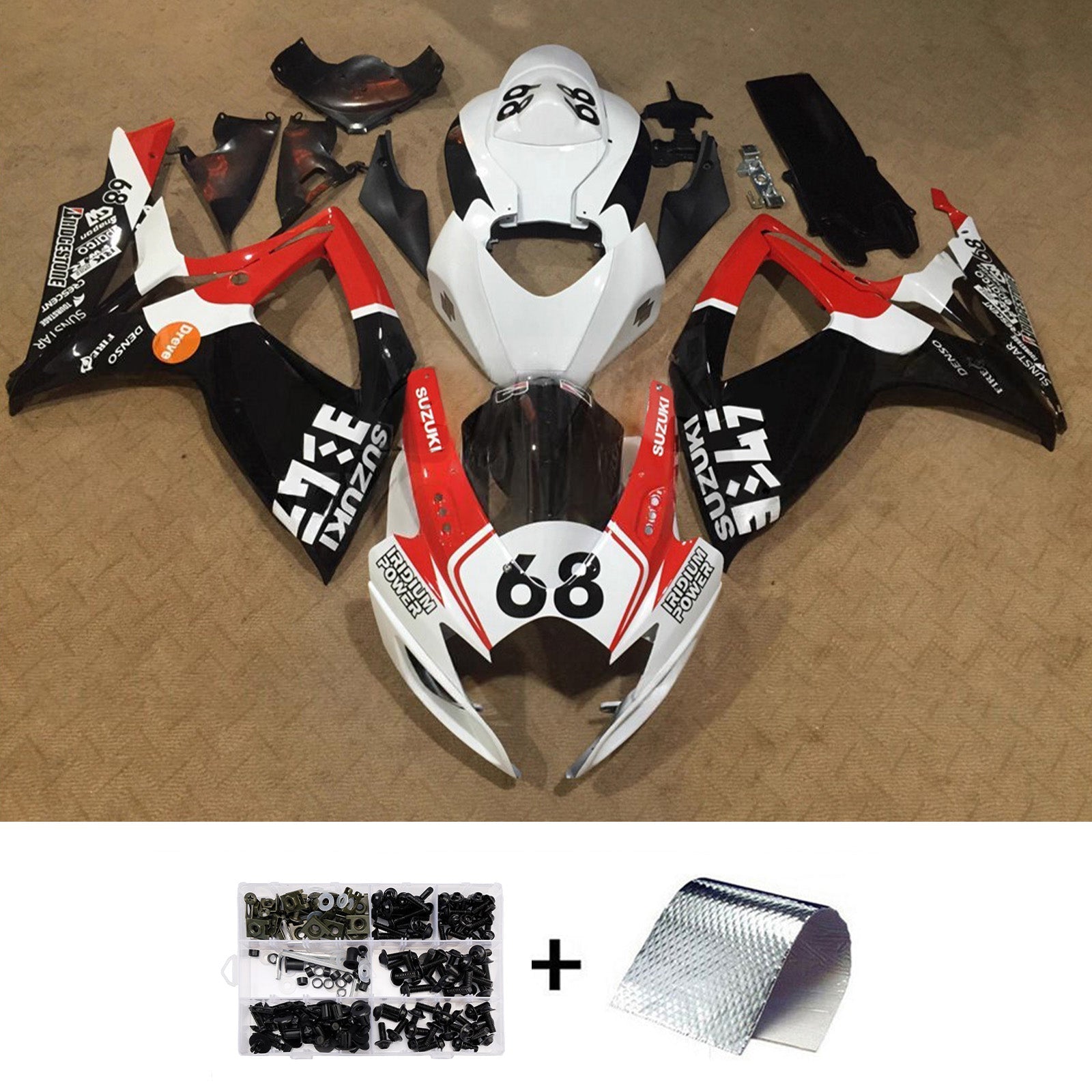 Kit de carénage injecté en plastique ABS pour Suzuki GSXR 600/750 2006-2007 K6