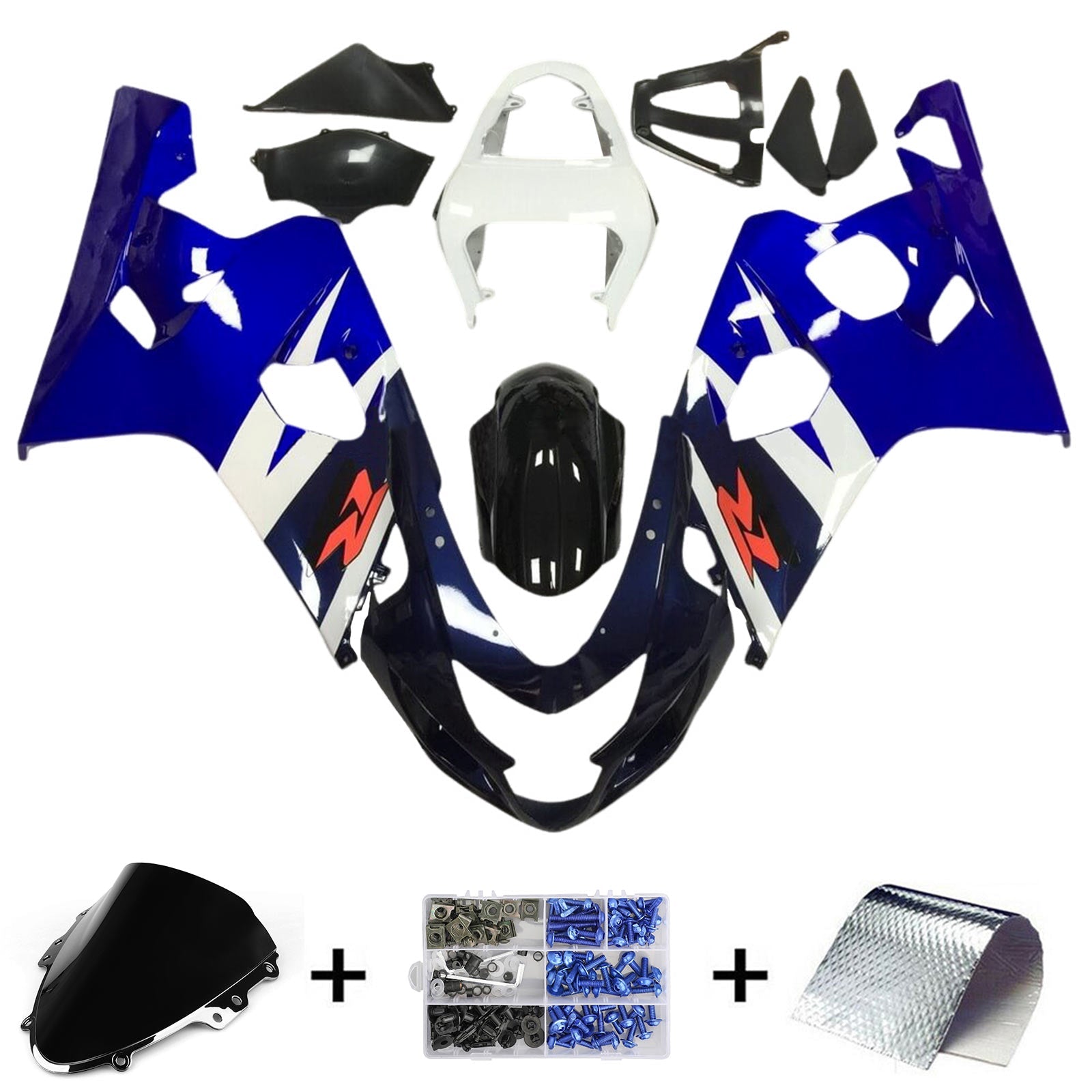 Kit carena iniezione Suzuki GSXR 600/750 K4 2004-2005 Carrozzeria in plastica ABS
