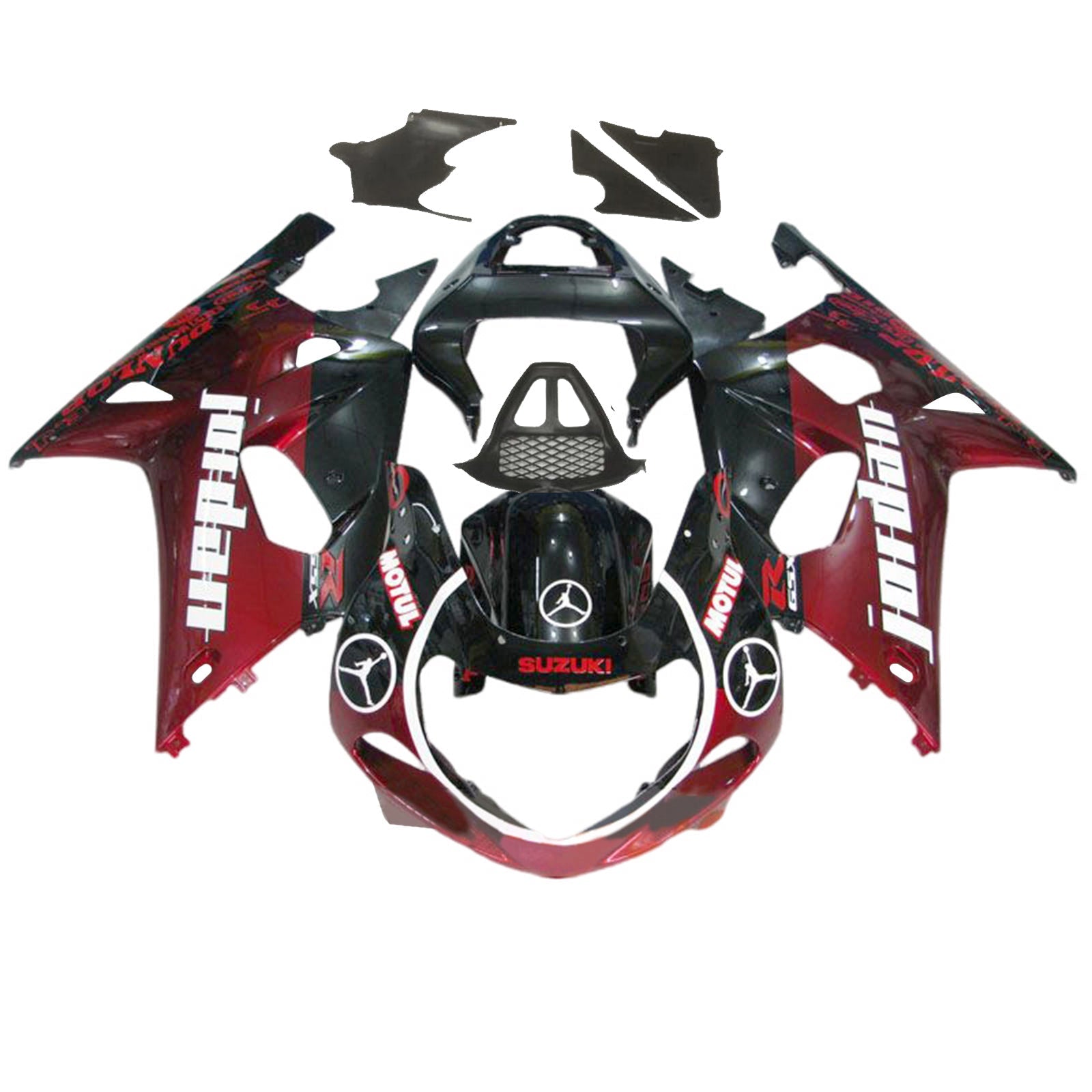 Amotopart Suzuki GSXR1000 2000-2002 K1 K2 ABS muovinen korin suojasarja