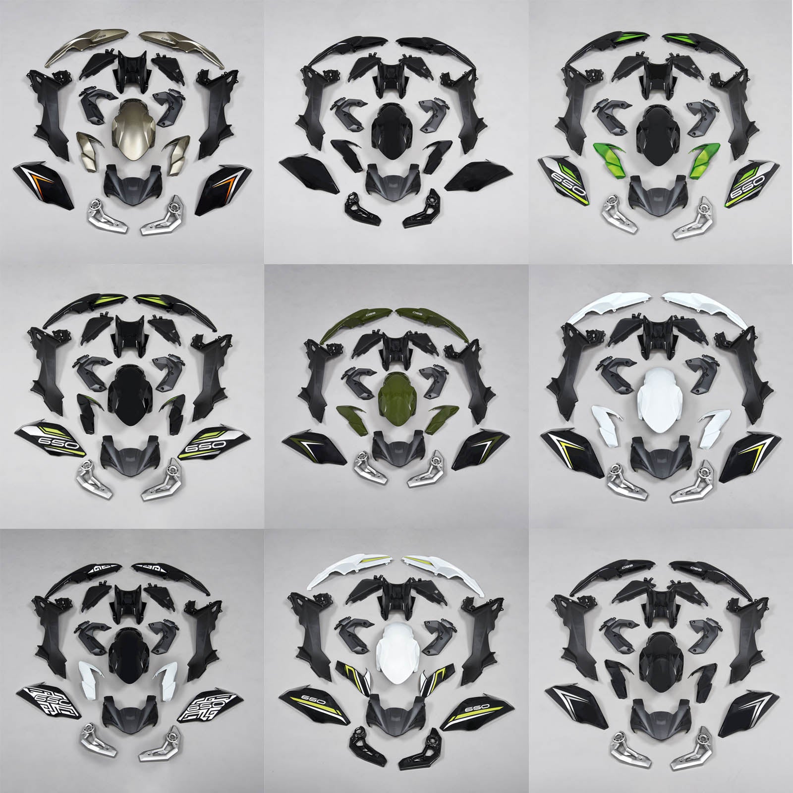 Kit di carenatura in plastica ABS per Kawasaki Z650 2017-2019