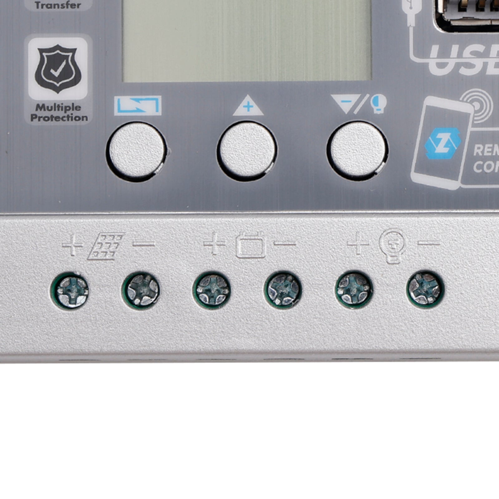 Contrôleur solaire PWM 10A-60A, application mobile, contrôle intelligent