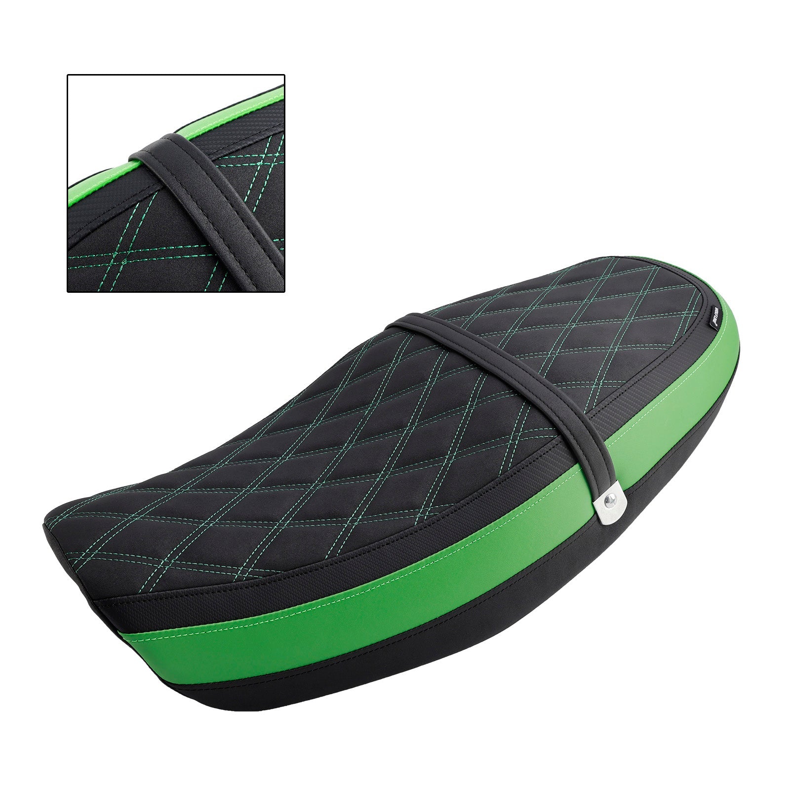 Przednie i tylne siodło pasażerskie z poduszką dla Kawasaki Z900RS 2018-2024, zielone