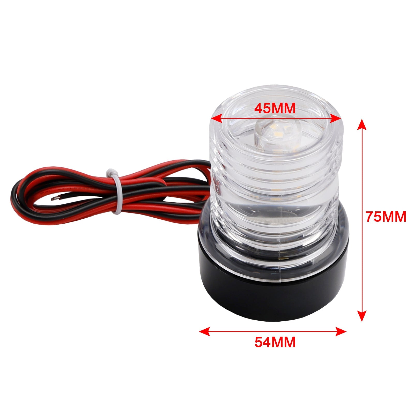 2,7 W LED-navigoinnin merkkivalo, pyöreä lamppu ankkuriin, veneeseen tai huviveneeseen, IP66