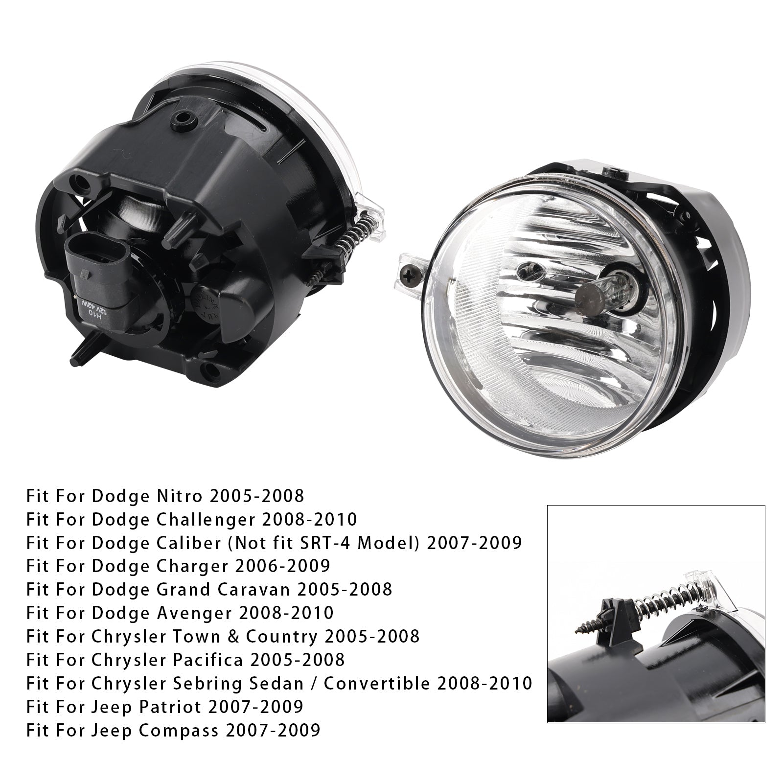 Par de luces antiniebla para Dodge Chrysler Calibre Jeep Compass 4805857AA