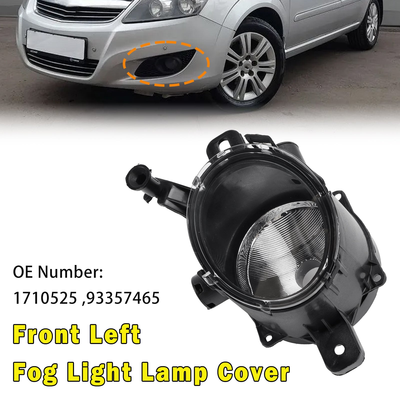 Cache de feu antibrouillard avant gauche 1710525 93357465 pour Opel Zafira B (A05) 2008-2011