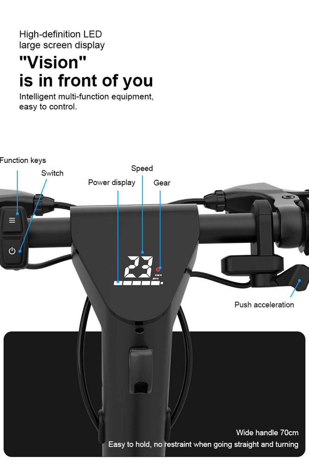 Vélo Électrique Tout-Terrain 11 Pouces – 2400 W, Batterie 48 V 18,2 Ah, 40 km/h, Triple Amortissement, IPX4