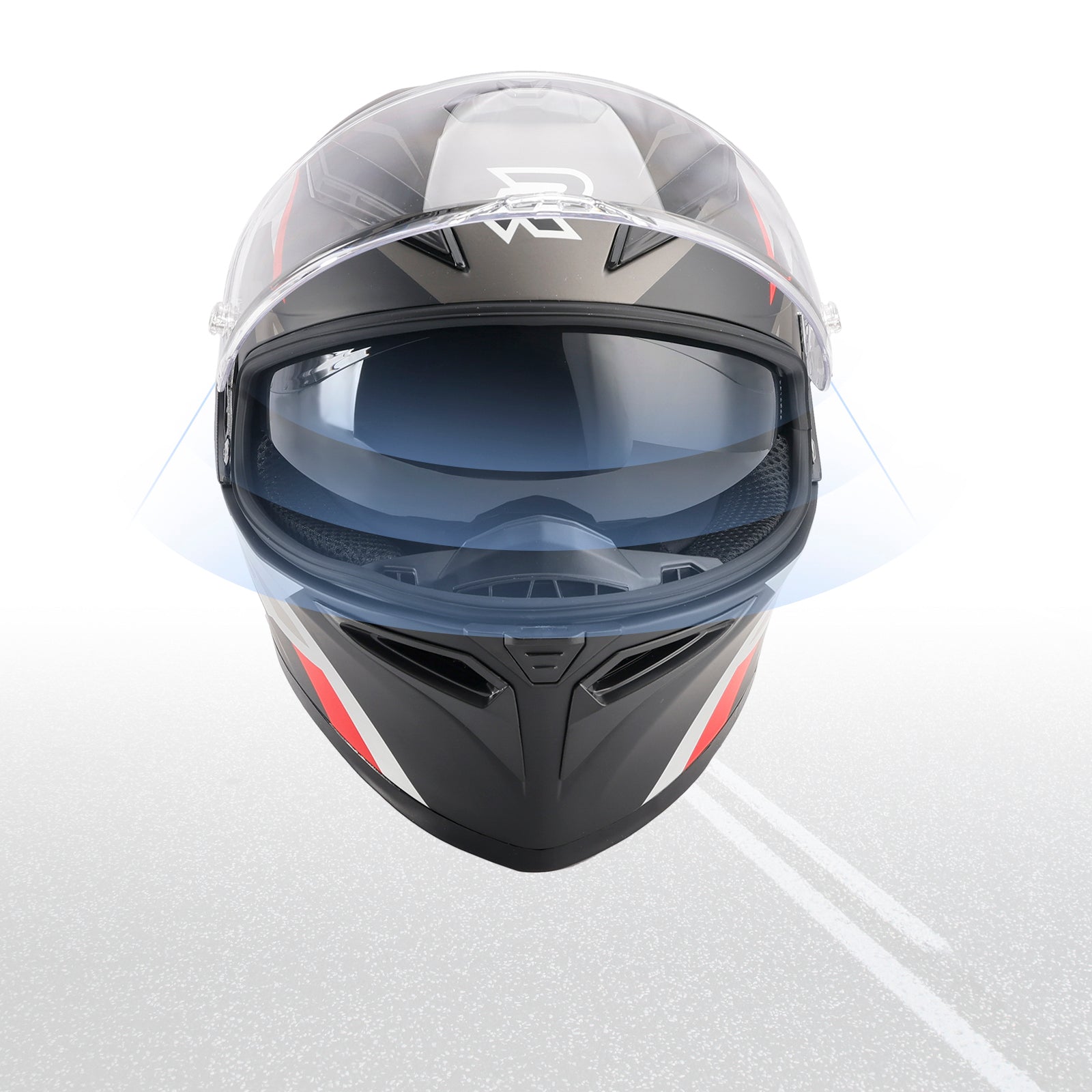 Dot Full Dot Motorcycle para adultos, rojo y negro