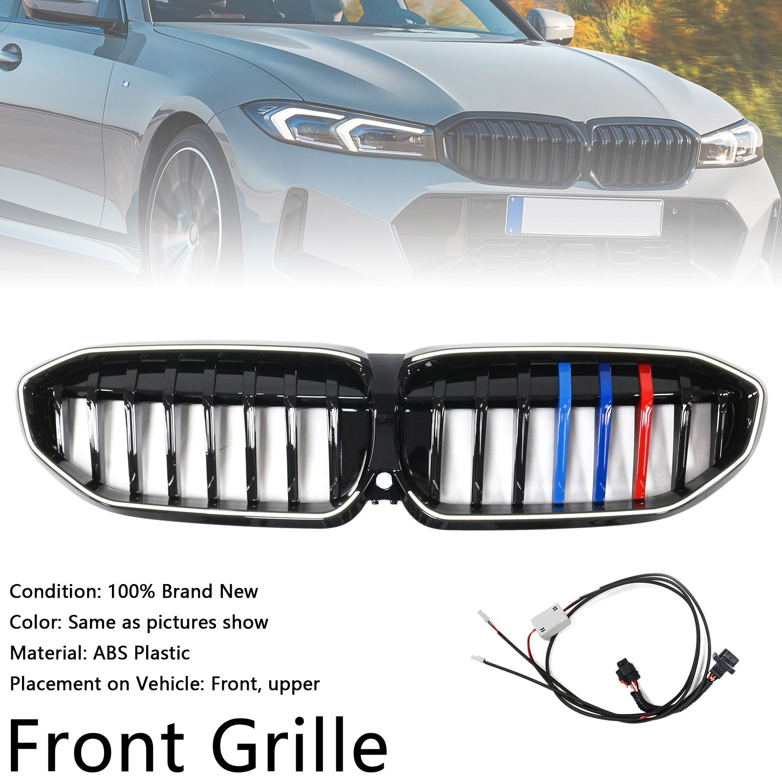 Czarny styl m curry dla BMW 3 G20 Series 2019-2022 51138072085