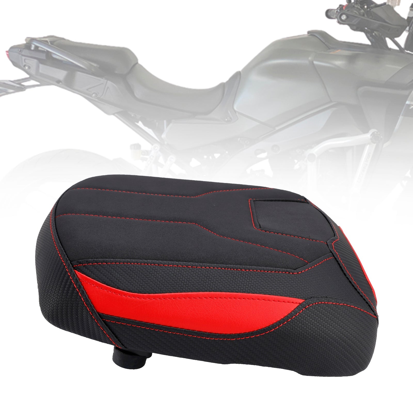 Coussin de siège passager arrière plat en polyuréthane noir pour Yamaha Tracer 9 GT 2021-2023