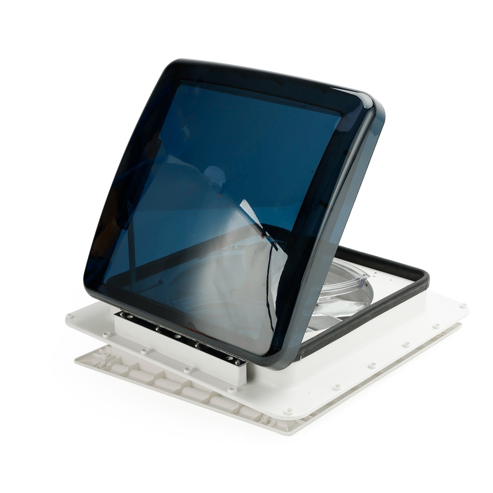 Wentylator dachowy do przyczep kempingowych 15,75 cala z górnym oświetleniem 12 V, pilotem i 10 prędkościami