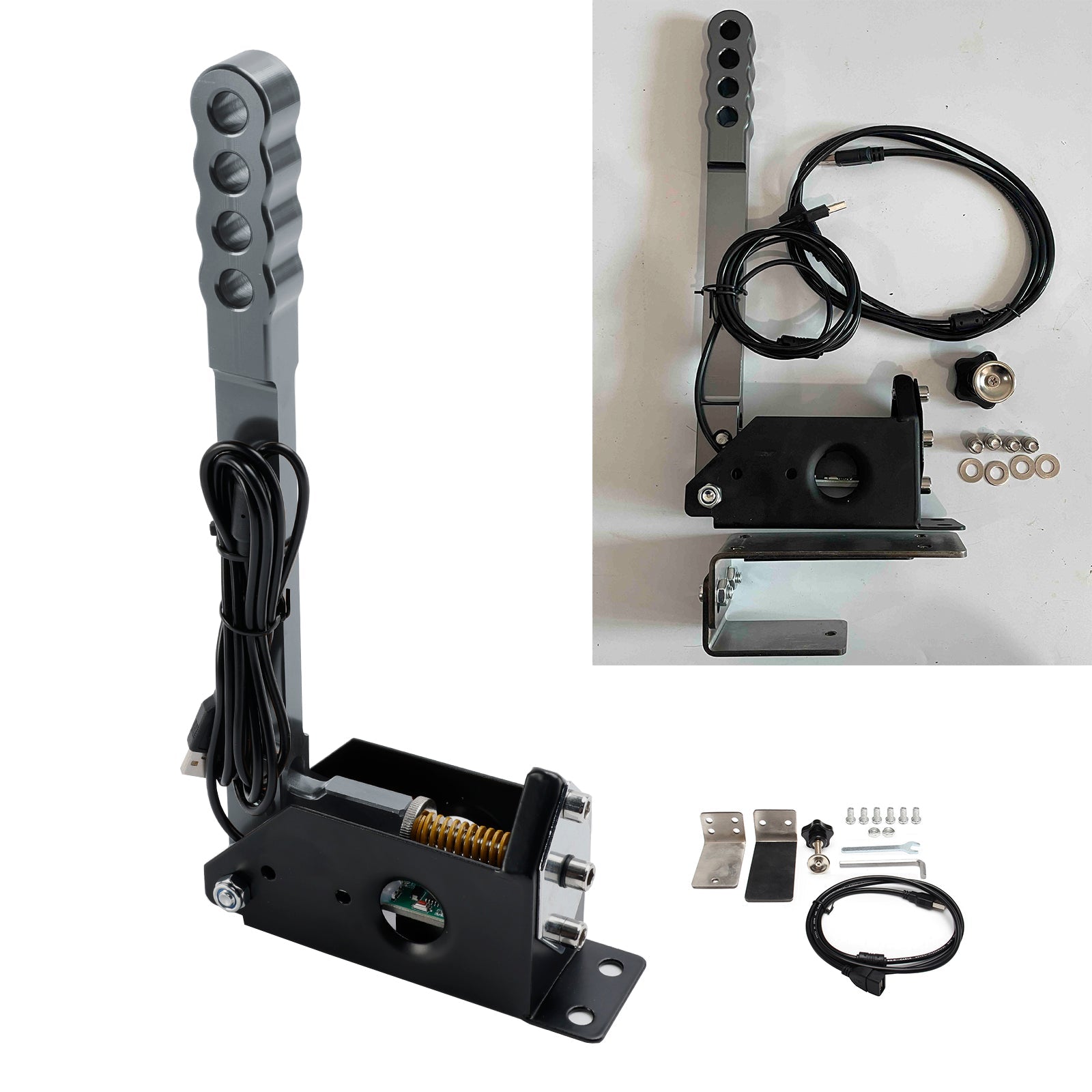 14 -bittinen kilpa -käsijarru USB SIM -PC: lle, jossa on omaisuuspihdit G27/G29/T300/T500