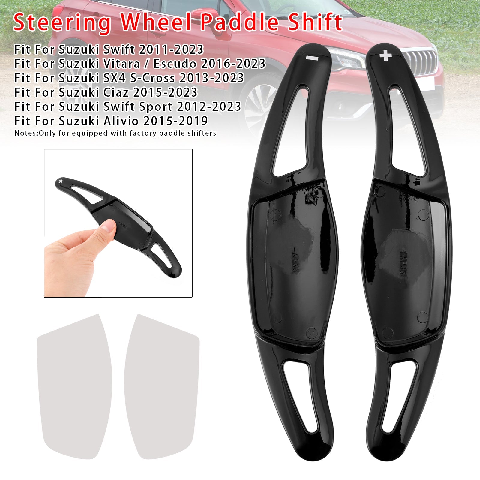 Extension de palettes de changement de vitesse au volant pour Suzuki Swift Vitara