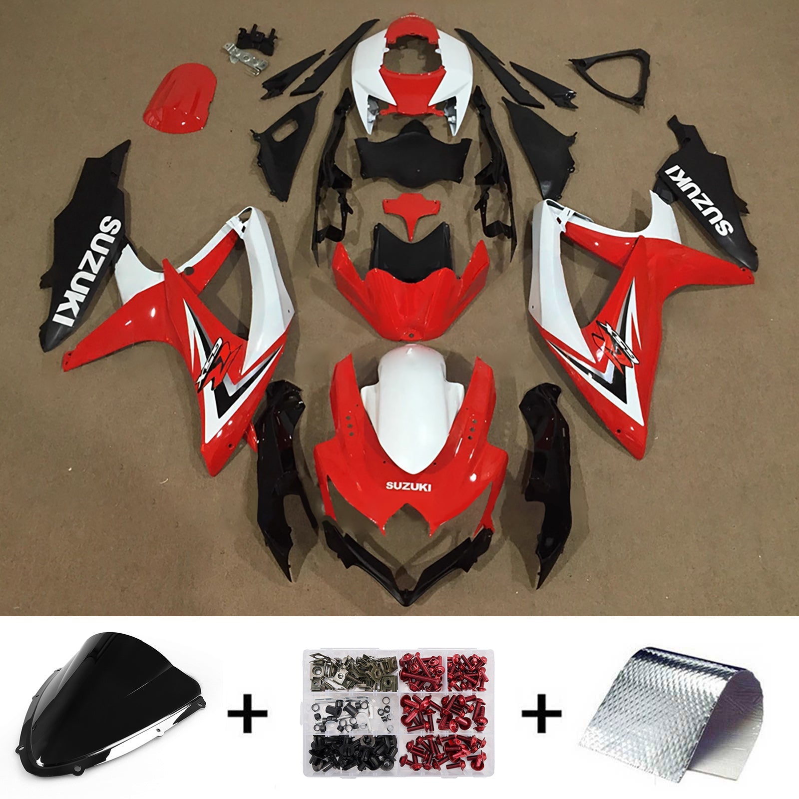 Kit de carénage injecté en plastique ABS pour Suzuki GSXR 600/750 2008-2010 K8
