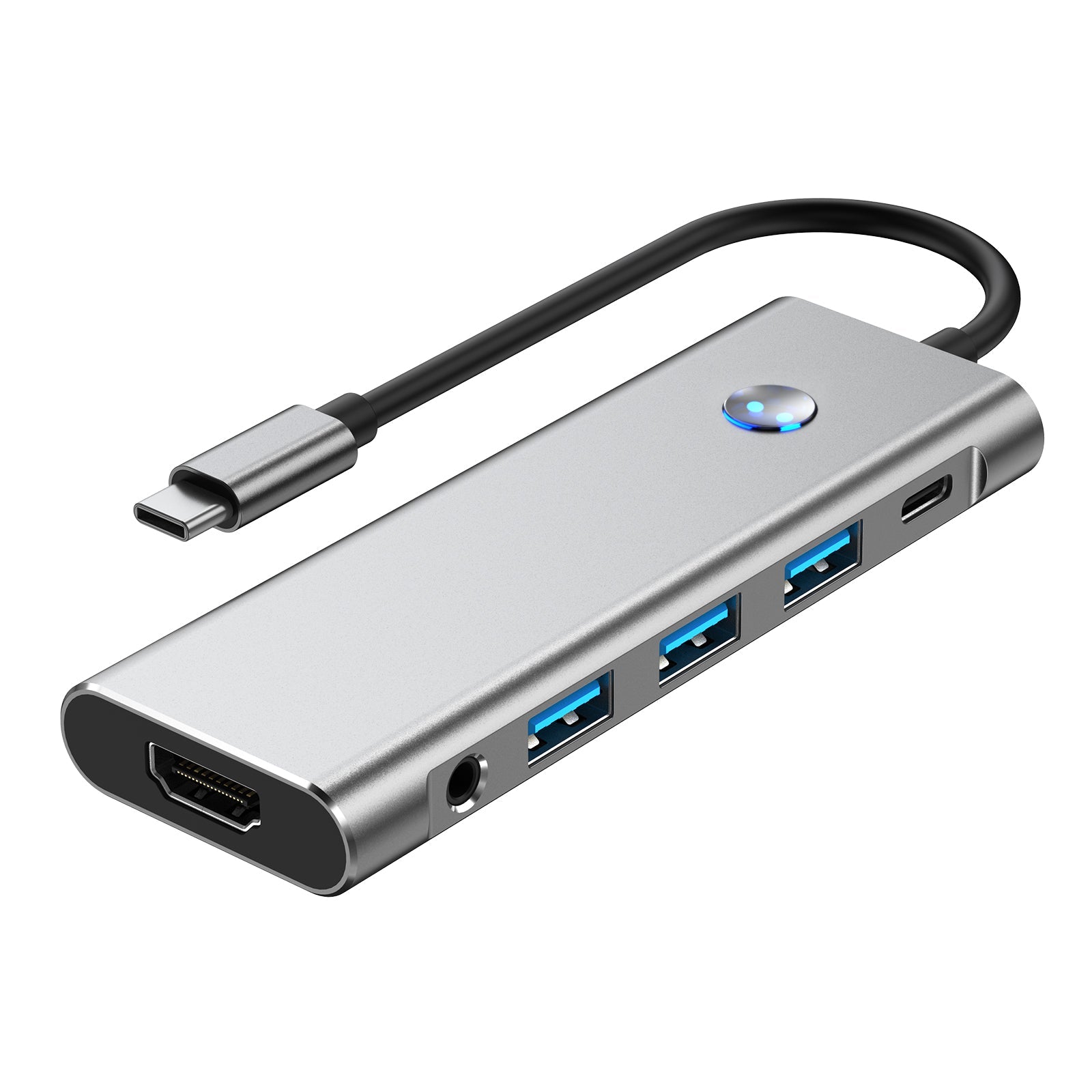 9 in 1 TYPE-C + USB3.0 USB2.0 HDMI SD/TF Audio Data Interface Hub-adapter PD100W