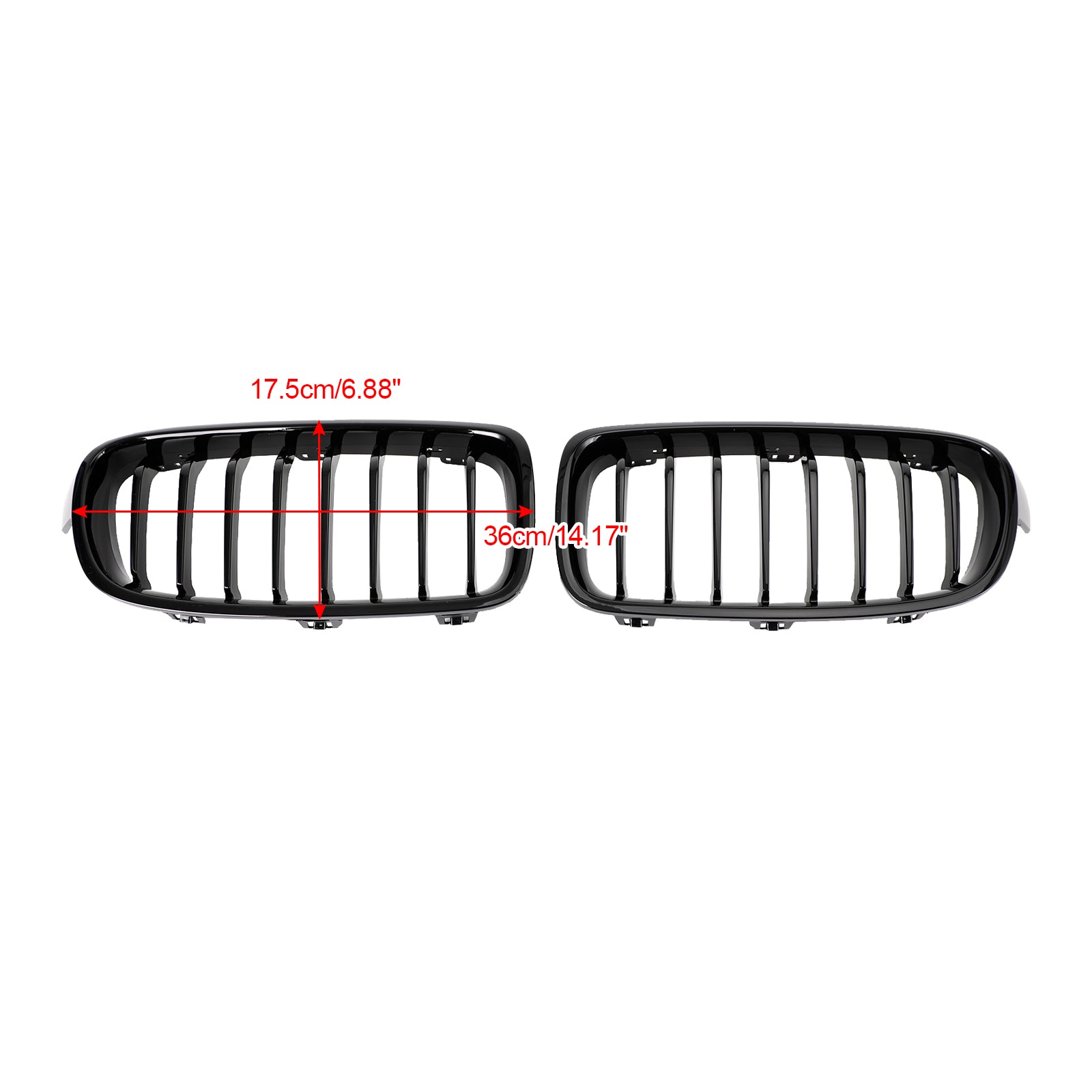 2012-2019 BMW 3-serie F30 F31 F35 Gloss Black Front Nier Grill