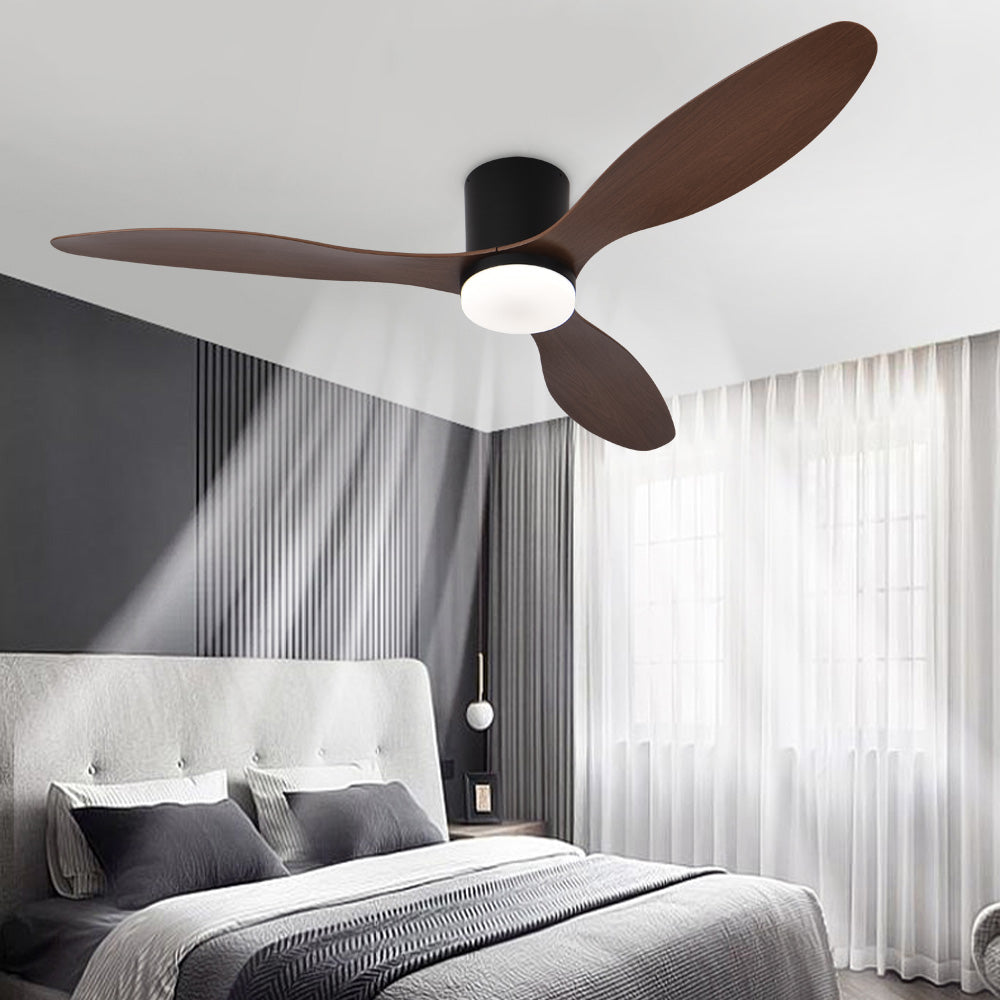 Télécommande/App pour Chambre Moteur DC Ventilateur de Plafond 52 Pouces avec Lumières