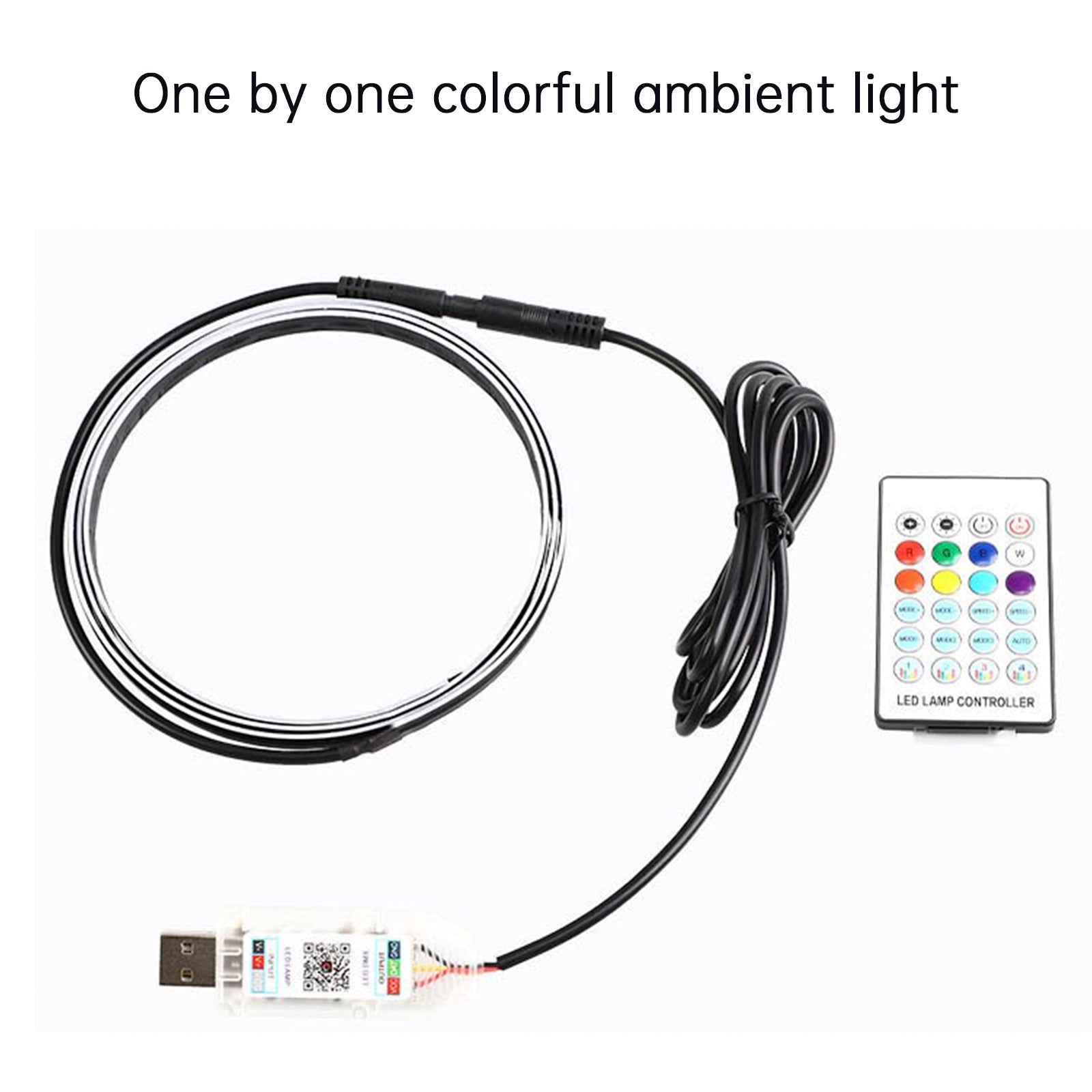 Lumière décorative LED colorée à commande centrale, 110 cm