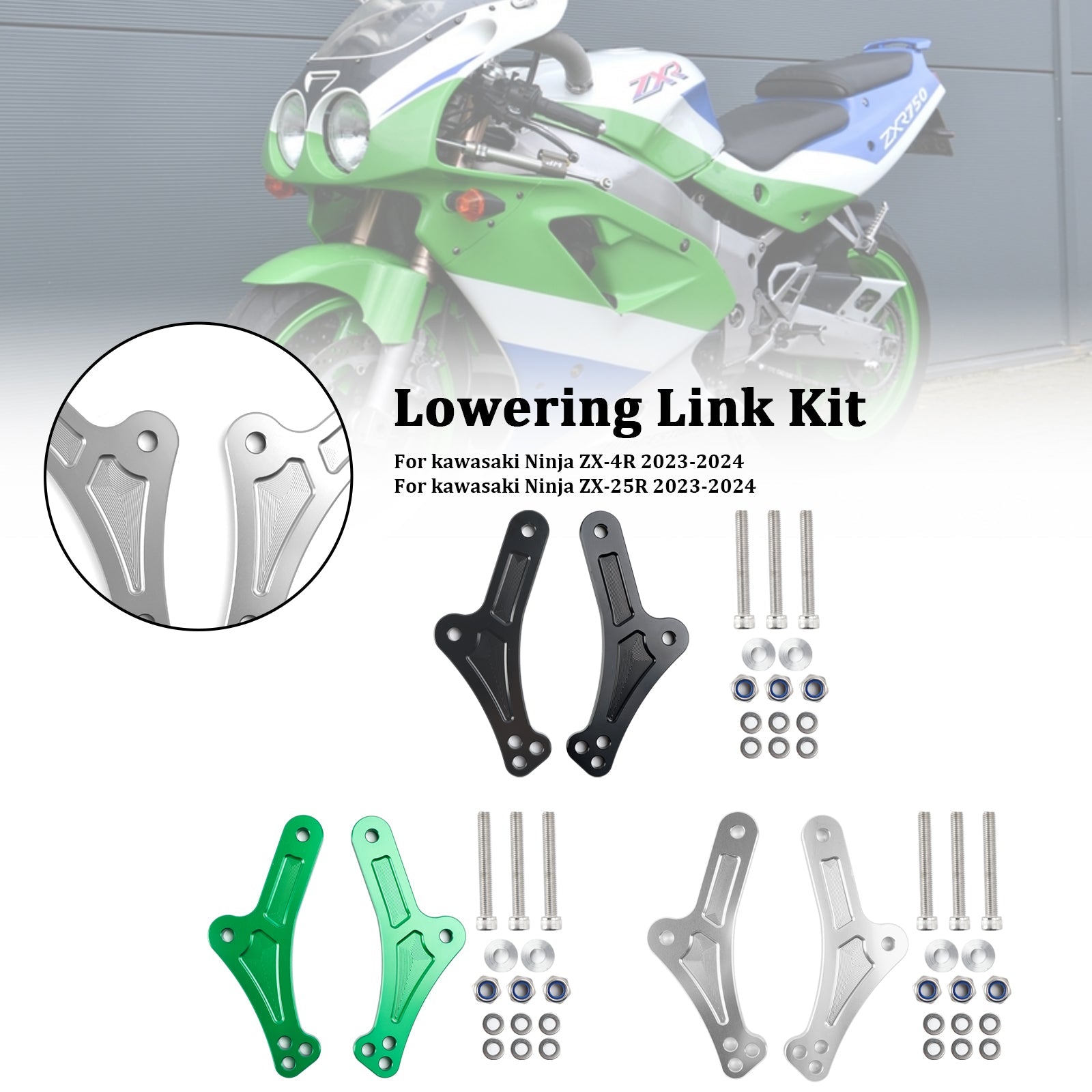 2023-2024 KAWASAKI ZX-25R ZX-4R STOP MAILLONS Verstelbaar voor