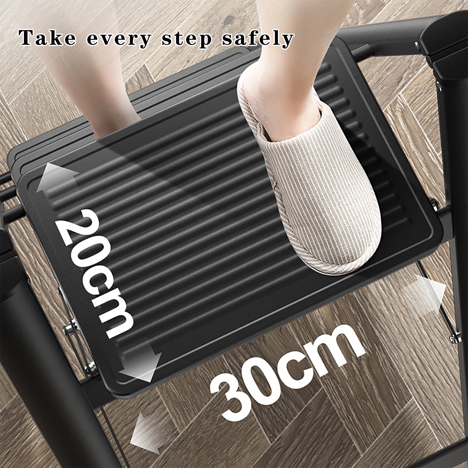 Tikkaat, 4 tasoa, taitettavat, alumiiniset, leveät, kevyet, kompaktit, tikkaat