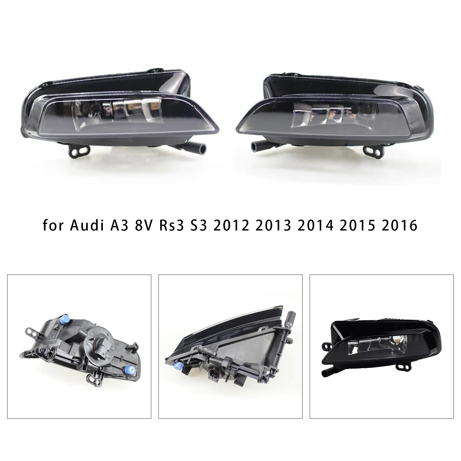 Par de luces antiniebla frontales con bombillas para Audi A3 8V RS3 S3 2012-2016
