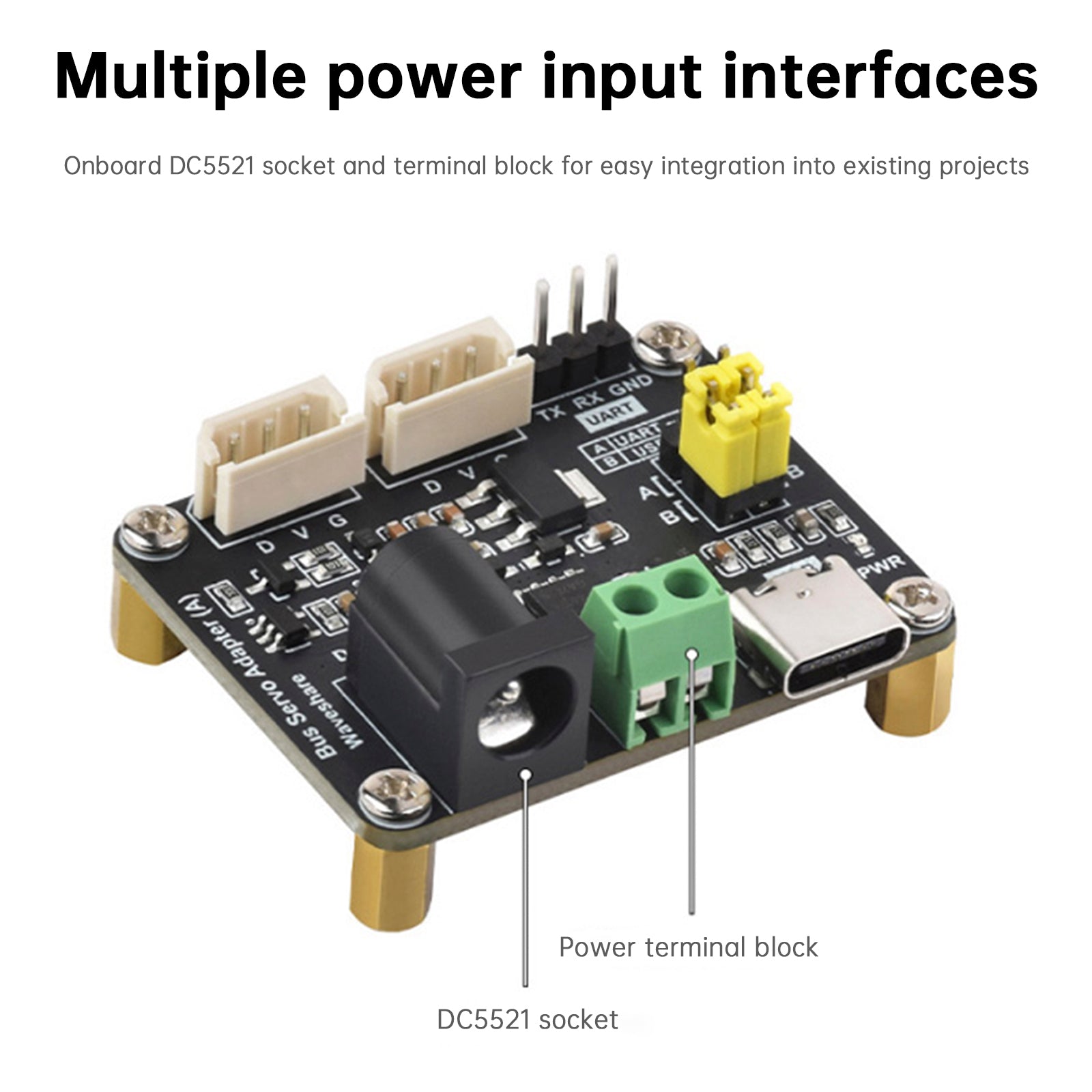 Raspberry Pi Servo Pilot Card Module, USB/UART ESP32 Communication