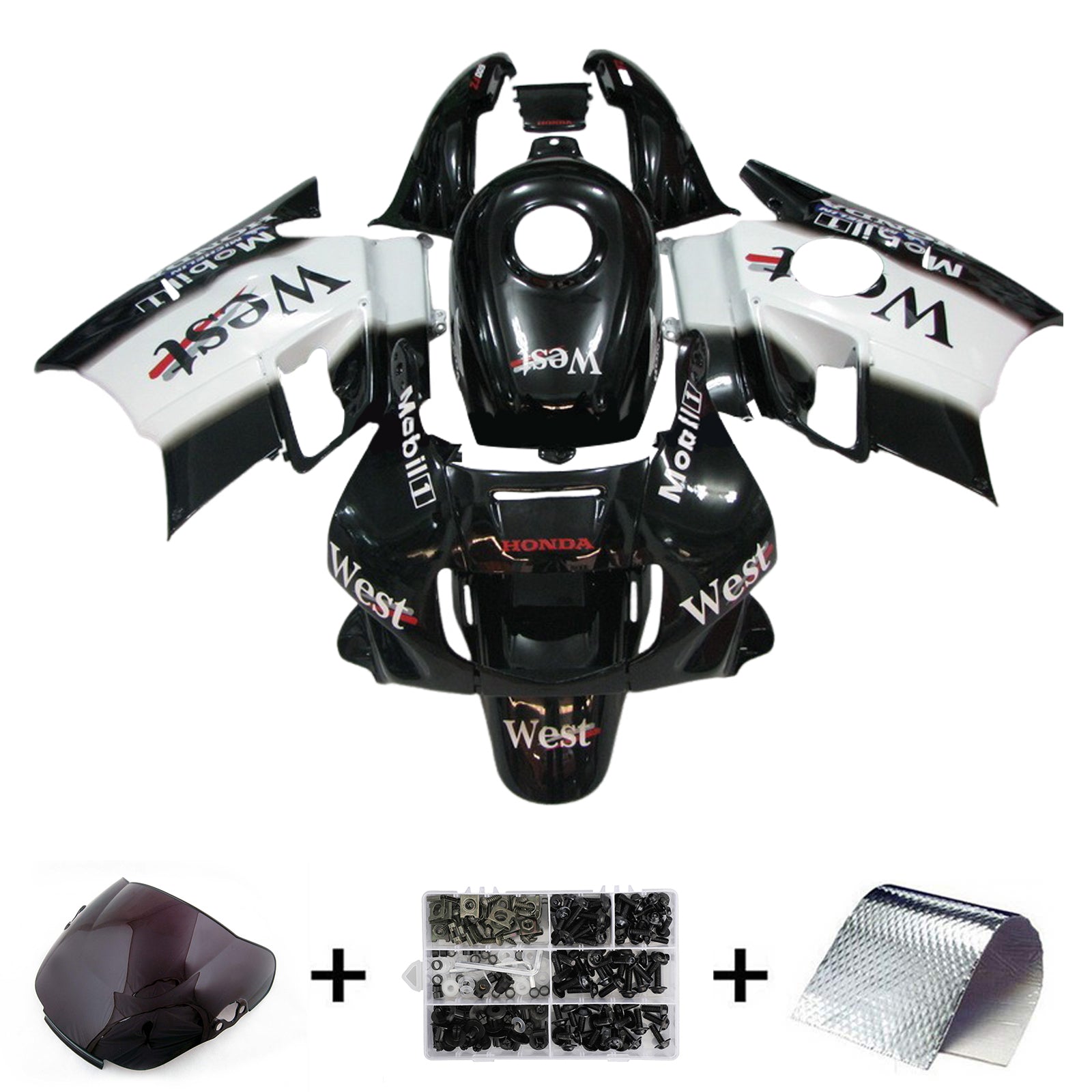 1991-1994 Honda CBR600 F2 injectiekuipset ABS kunststof carrosserie