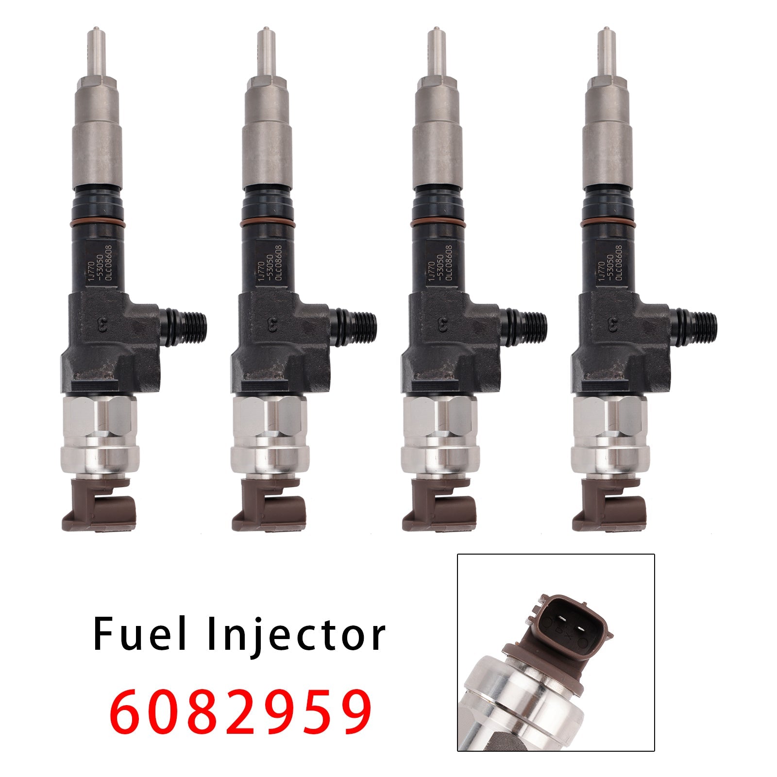 Injecteurs de carburant (4 pièces) compatibles avec les finisseurs d'asphalte Caterpillar CAT AP300F et AP355F, moteur C3.3B 308E2CR