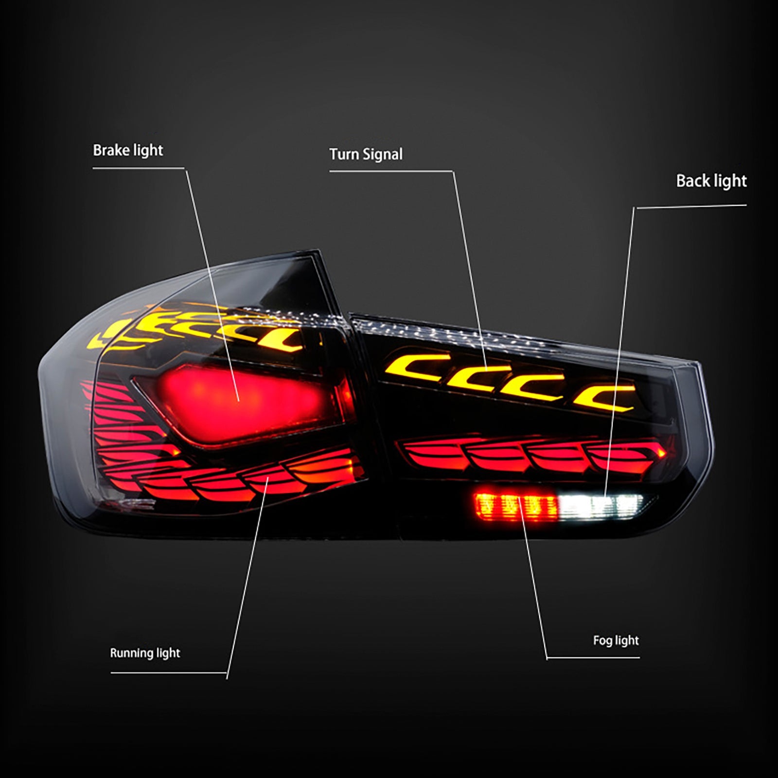 Set di L&R LED LED LED per BMW 3 F30 F80 M3 2013-2018