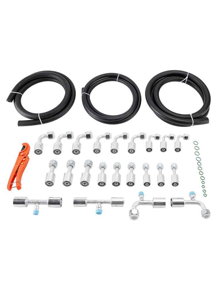 Kit de 26 tuyaux et raccords pour climatisation de 2,9 m (9,5 pi) comprenant des tuyaux de 2,9 m (9,5 pi) de tailles n° 6, 8 et 10.